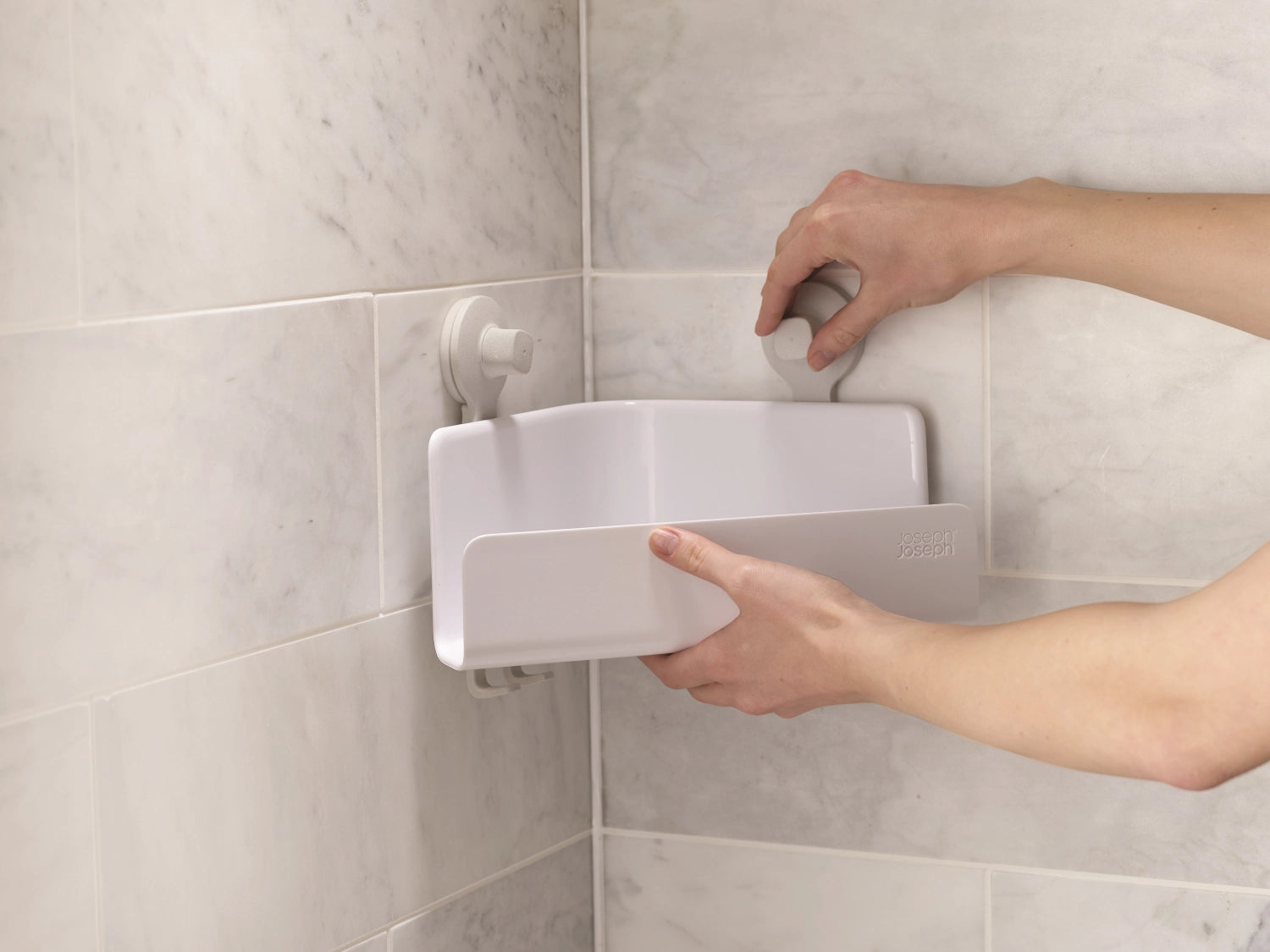 EasyStore Corner Shower Caddy Pack of 2 – White