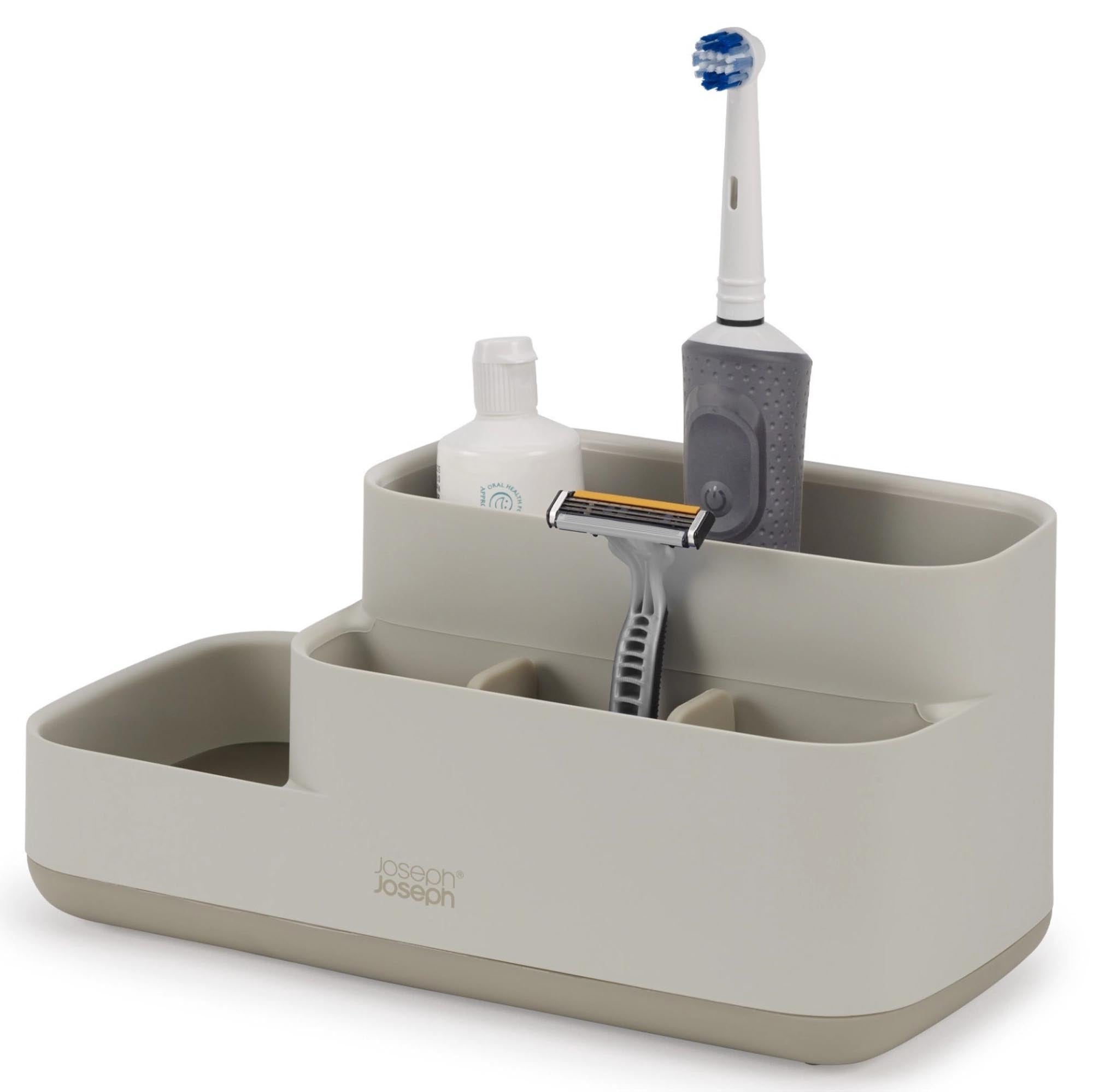 Eleganter EasyStore Caddy in Ecru für perfekte Badorganisation.