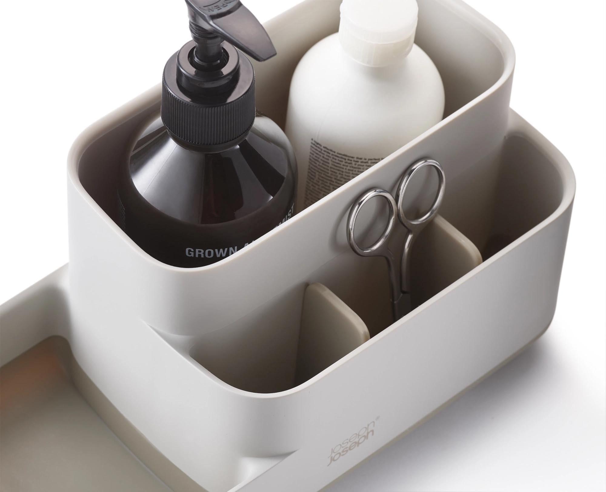Stylischer EasyStore Badezimmer Caddy in Ecru von Joseph Joseph: Langlebig, pflegeleicht und ideal für Ordnung im Bad.