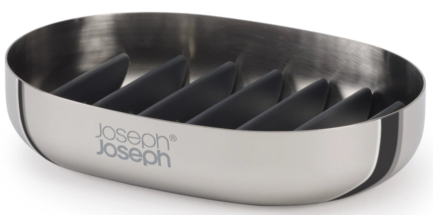 EasyStore Luxe Seifenschale Edelstahl in Grau präsentiert im Onlineshop von KAQTU Design AG. Badzubehör ist von Joseph Joseph
