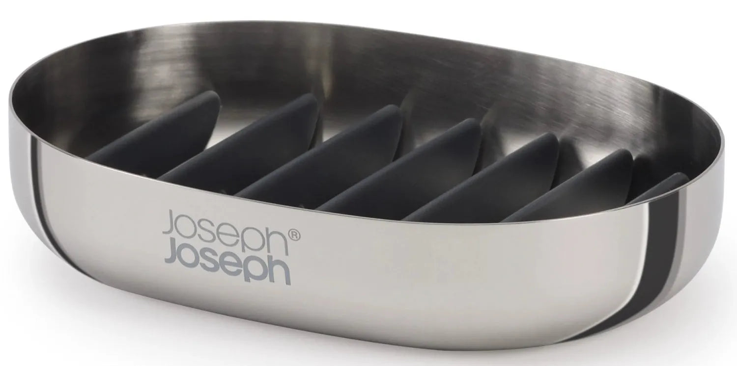 EasyStore Luxe Seifenschale Edelstahl in Grau präsentiert im Onlineshop von KAQTU Design AG. Badzubehör ist von Joseph Joseph