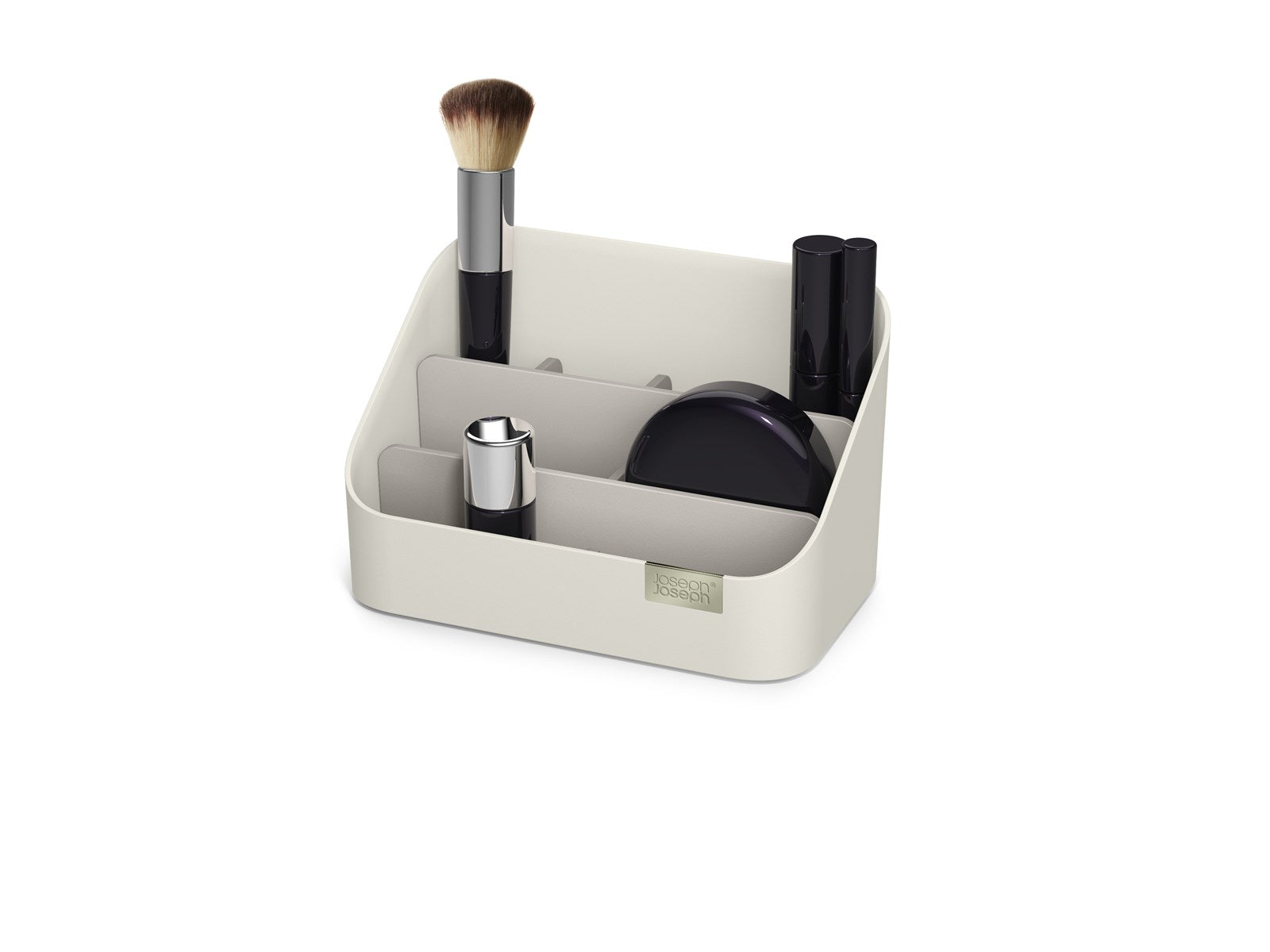Kompakter Kosmetik-Organizer von Joseph Joseph mit gestuftem Design, ideal für Make-up und Pflege, Maße: 18x10.7x11cm.