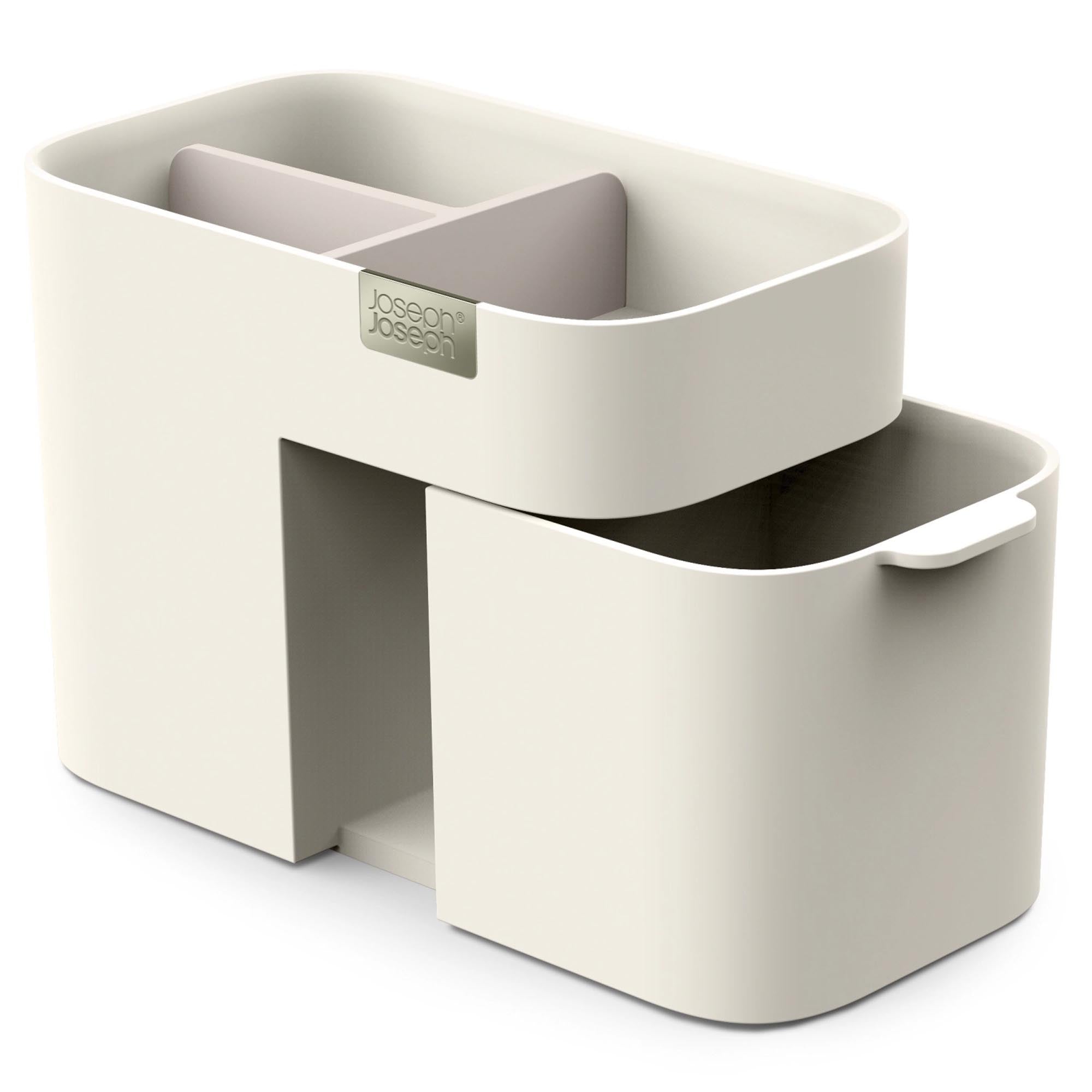 Viva Kompakter Kosmetik-Organizer mit Schublade, 17x9.7x12cm in Beige präsentiert im Onlineshop von KAQTU Design AG. Badzubehör ist von Joseph Joseph