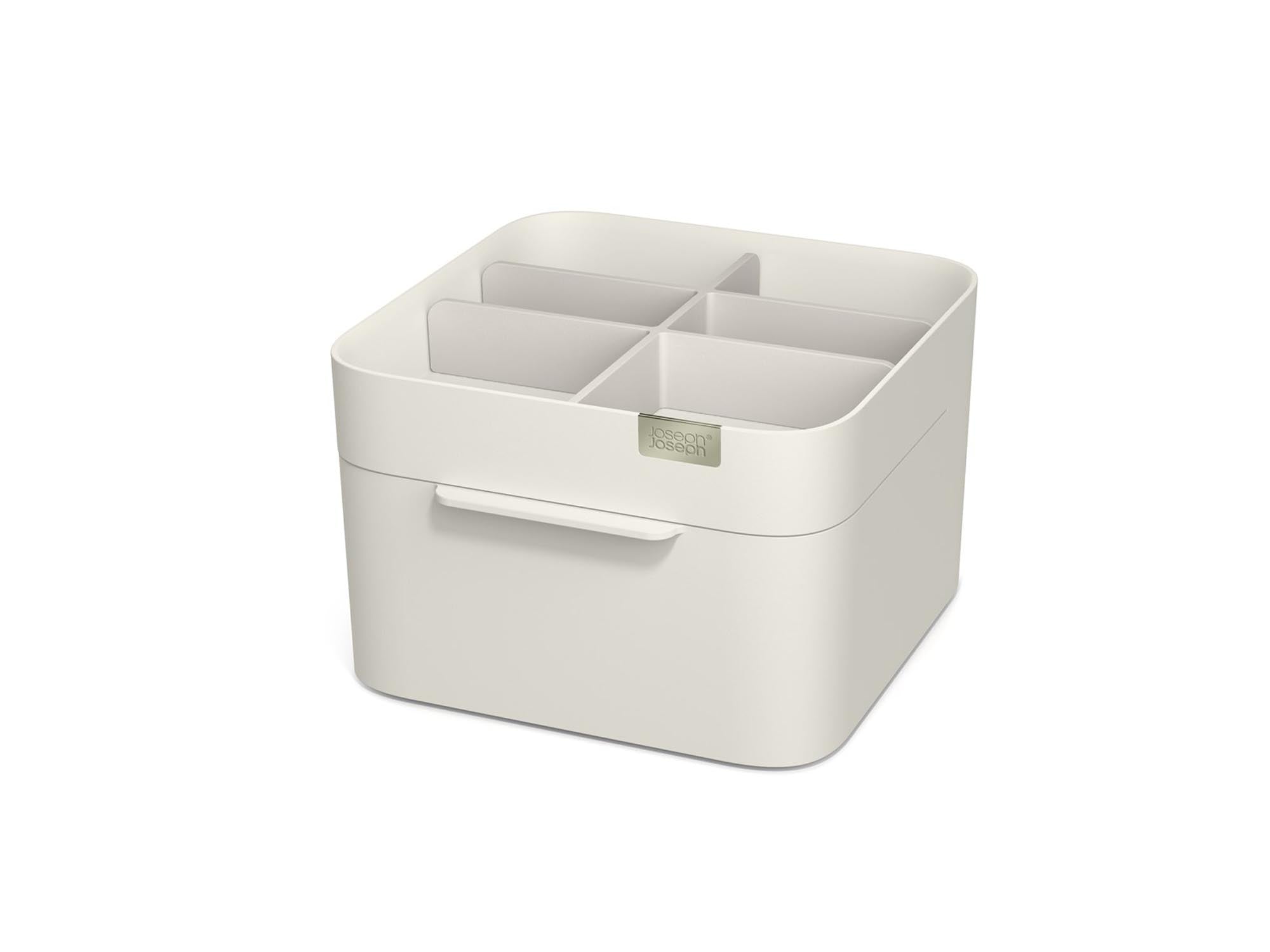Stilvoller Joseph Joseph Viva Organizer mit Schublade, perfekt für Kosmetik und Badutensilien, Maße: 18.5x19.5x12cm.