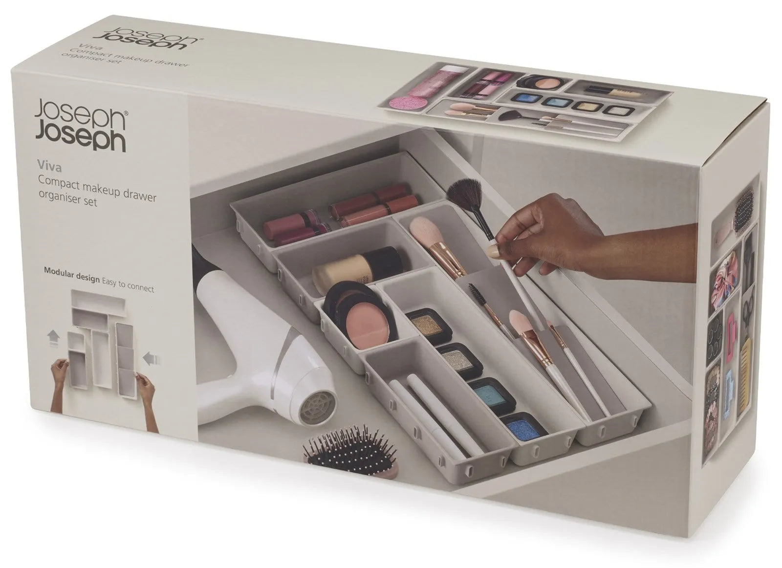 Elegantes 7-teiliges Makeup-Organisationsset von Joseph Joseph.