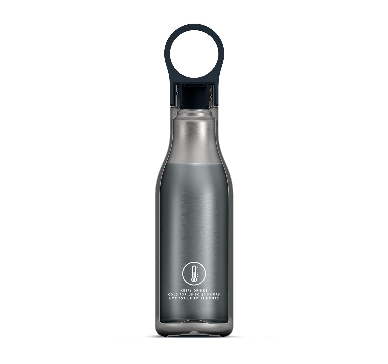 Entdecken Sie die praktische Loop Wasserflasche 500ml in Blau von Joseph Joseph – perfekt für unterwegs, umweltfreundlich und auslaufsicher!