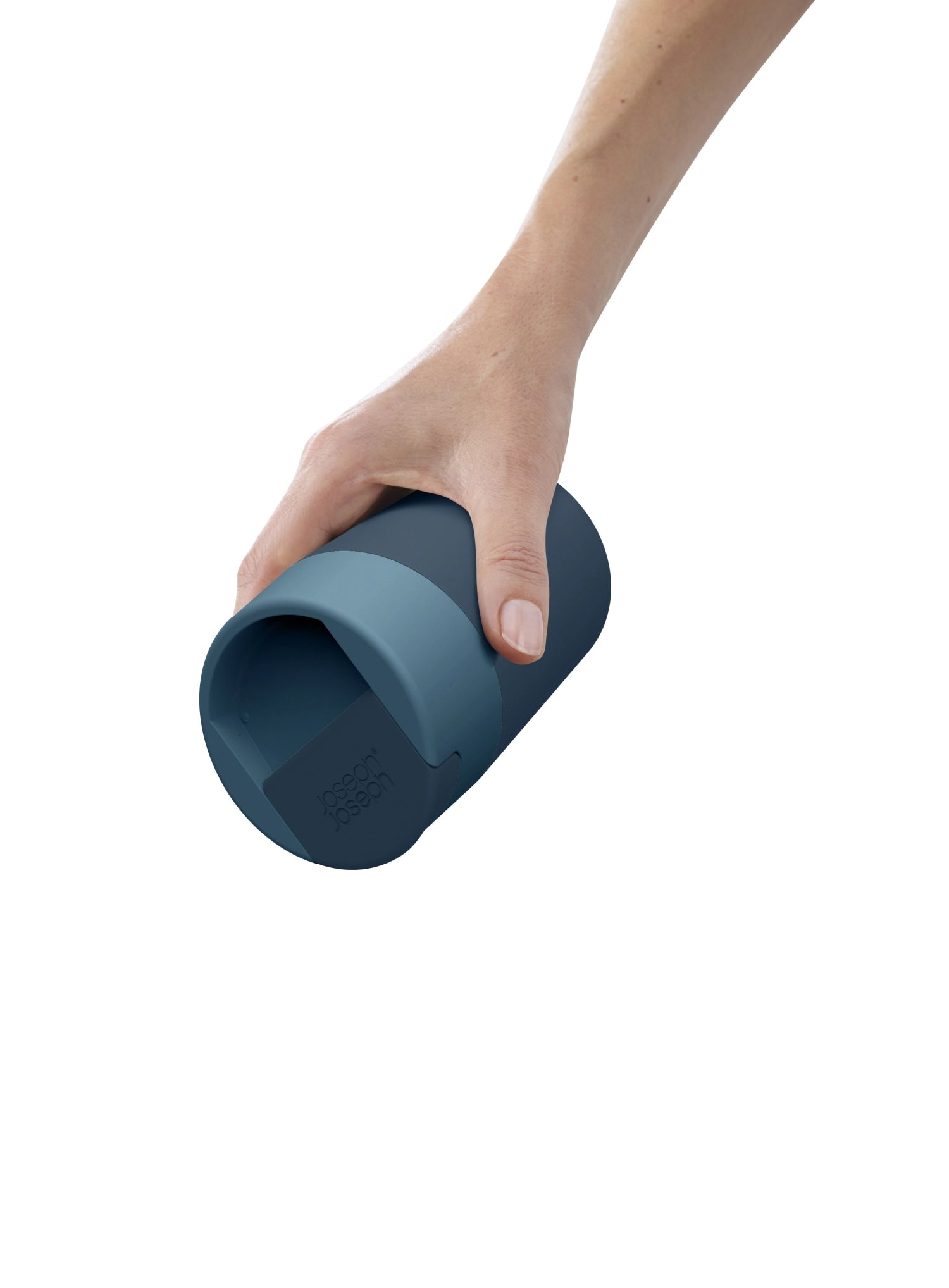 Stylischer blauer Sipp Travel Mug von Joseph Joseph, 340ml, perfekt für Reisen, mit praktischem Auslaufschutz und ergonomischem Design.