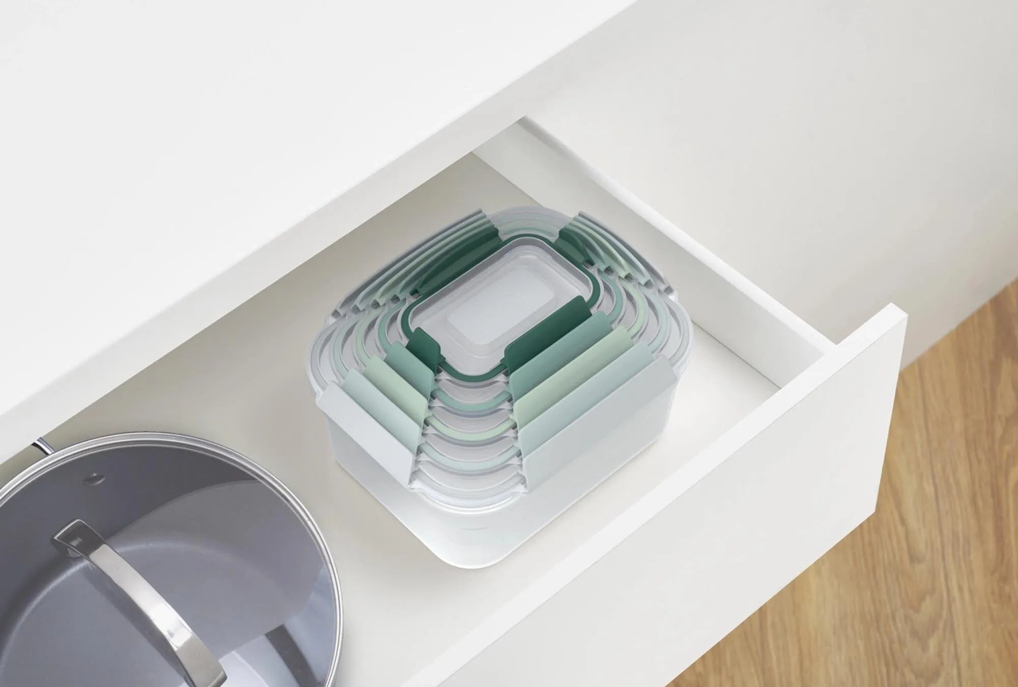 Vorratsdosen-Set Nest Lock von Joseph Joseph, 5-teilig, stapelbar.
