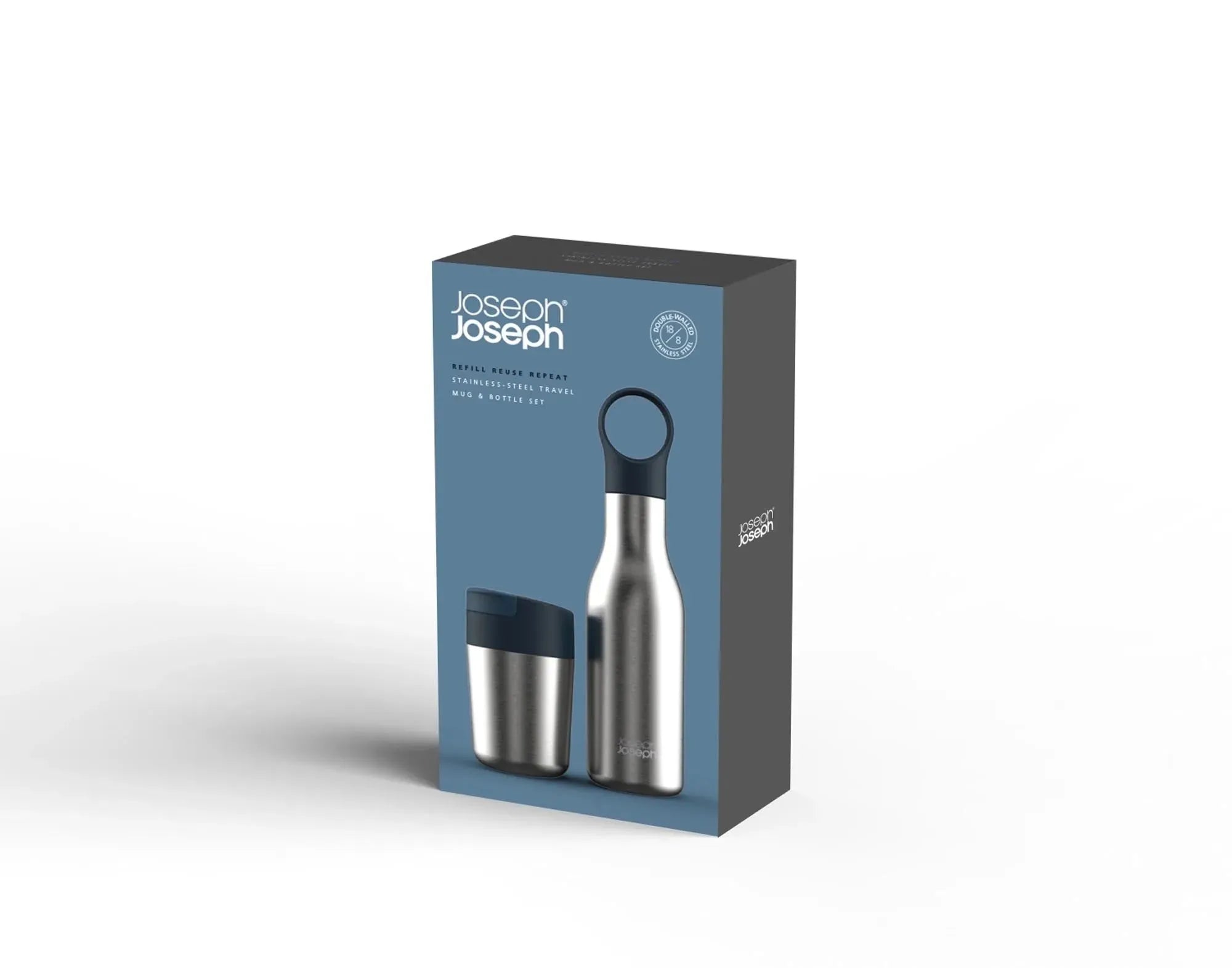 Stylisches Refill-Set von Joseph Joseph für nachhaltiges Reisen.