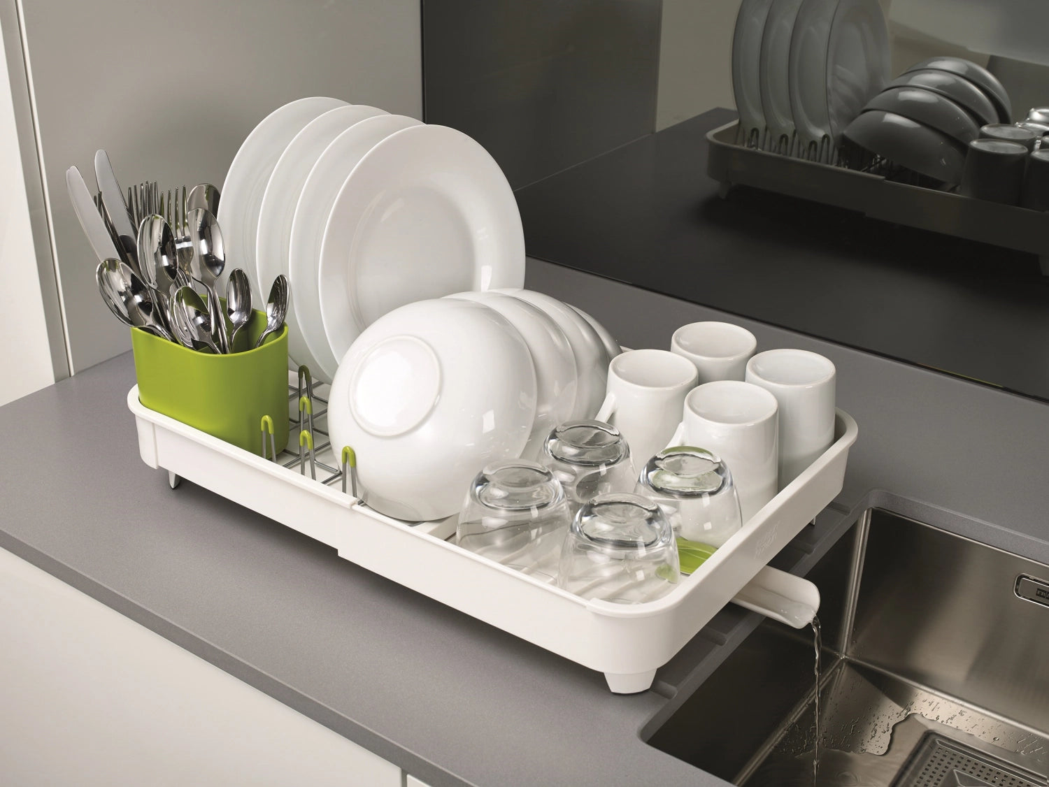 Extend Geschirrabtropfgitter ausziehbar, grau