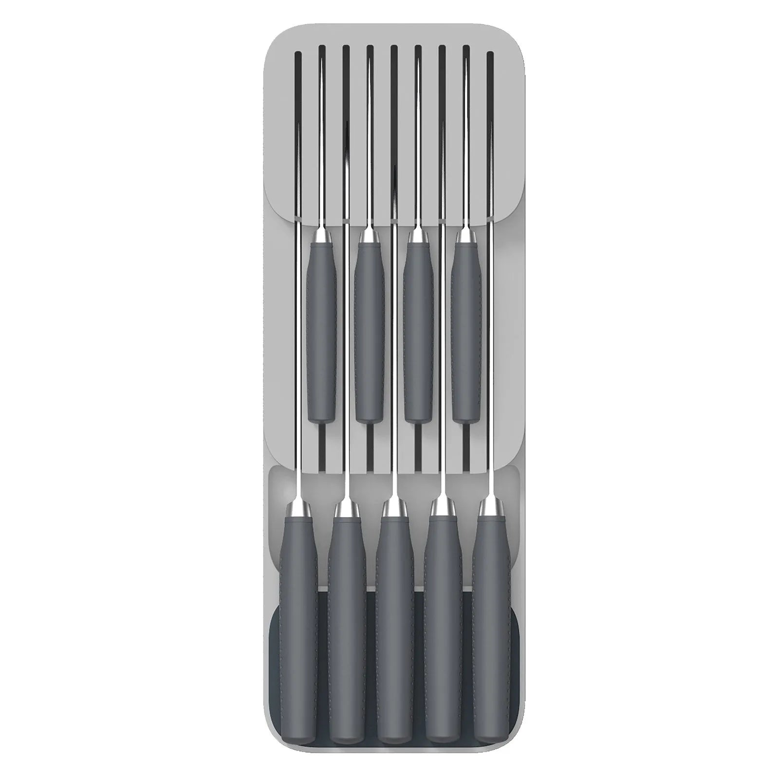 Effiziente Messeraufbewahrung: Joseph Joseph DrawerStore, grau, 40x14.3x7.5 cm.