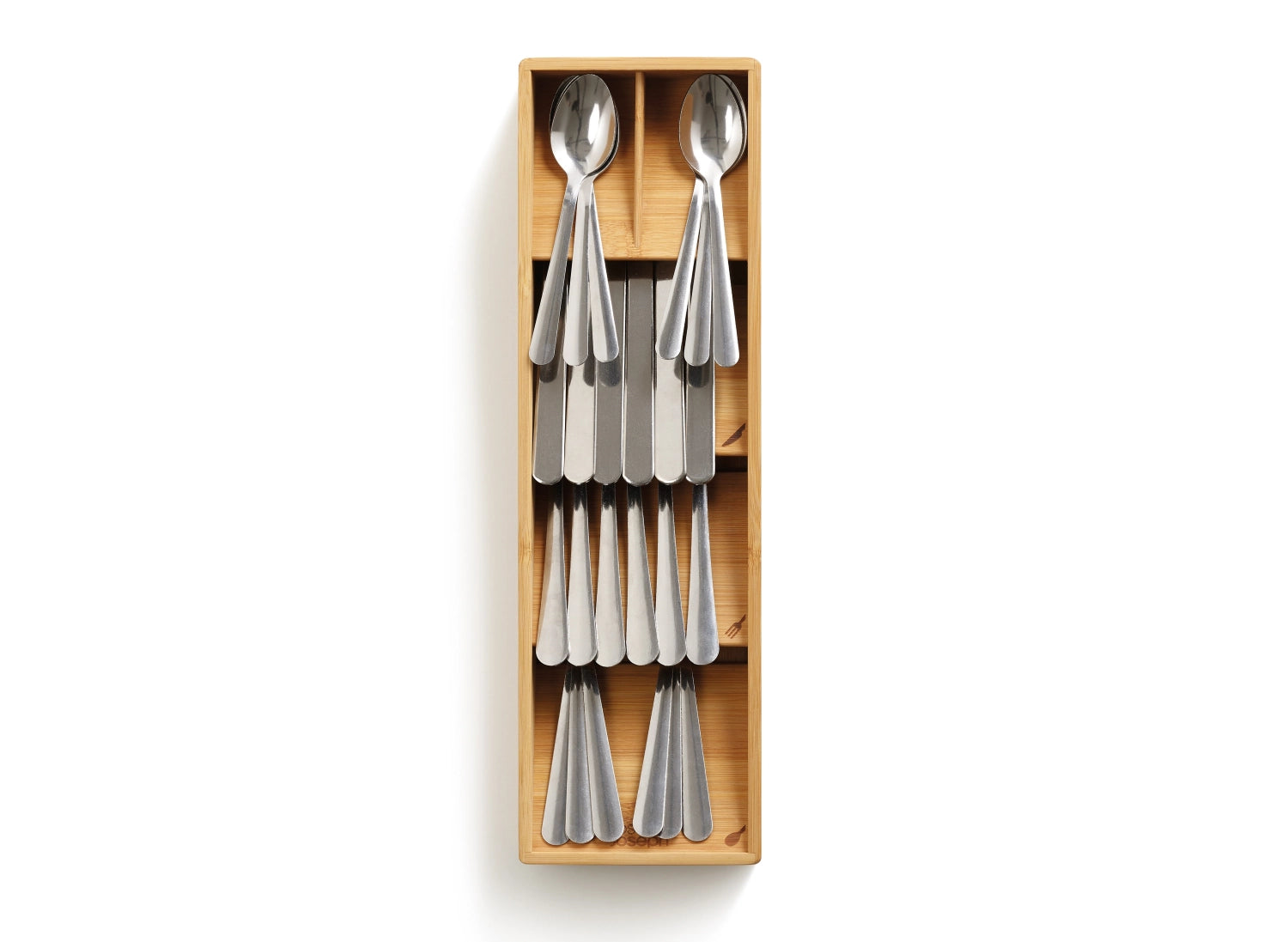 DrawerStore Compact cutlery tray made of bamboo