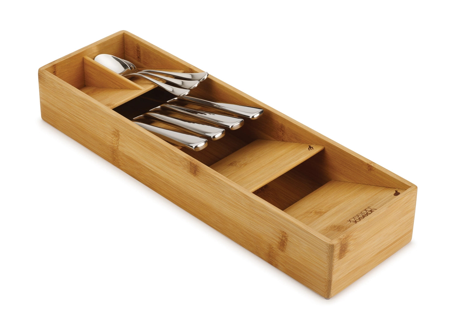 DrawerStore Compact cutlery tray made of bamboo