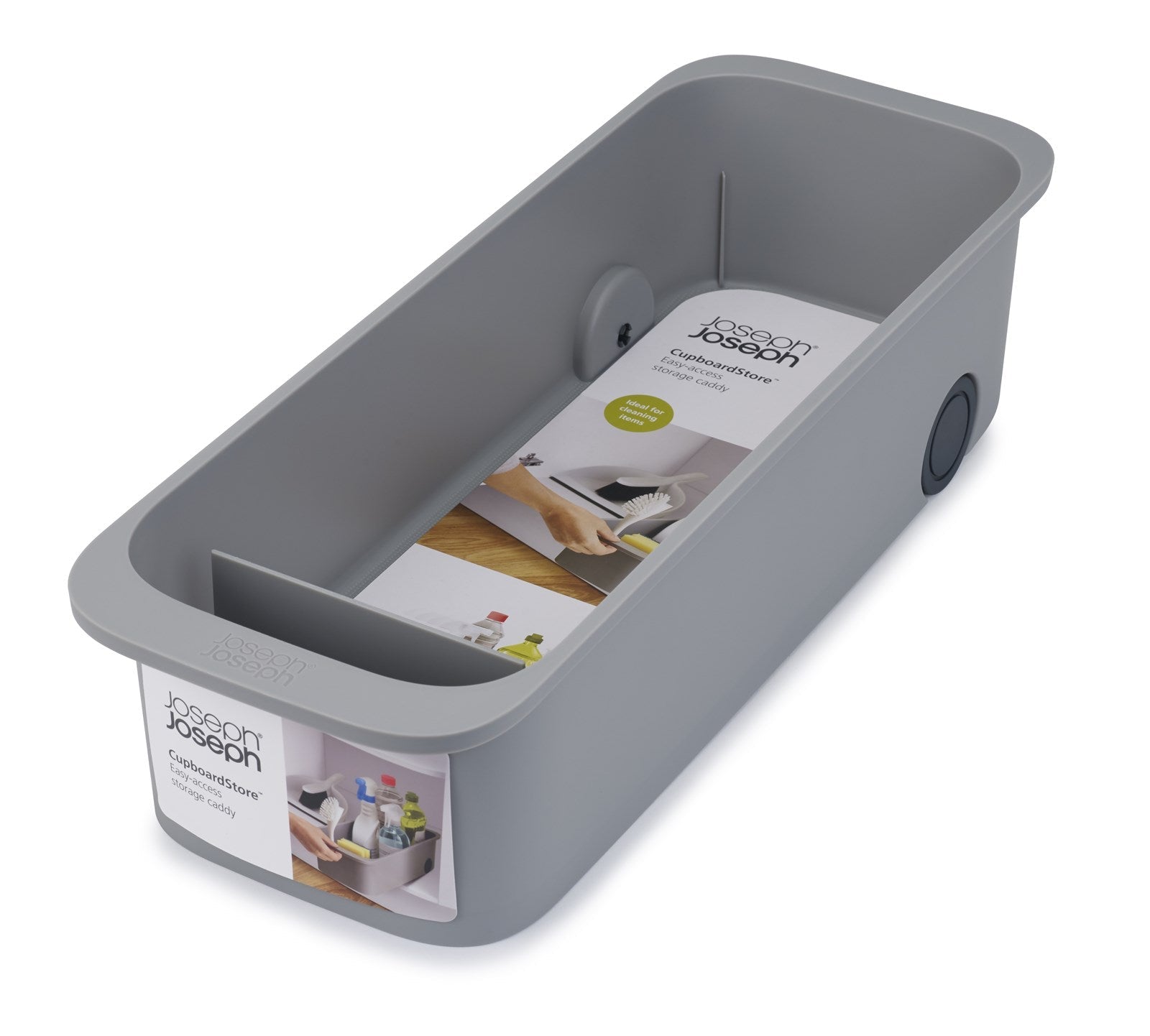 Innovativer Caddy für optimalen Stauraum in Küche und Bad.