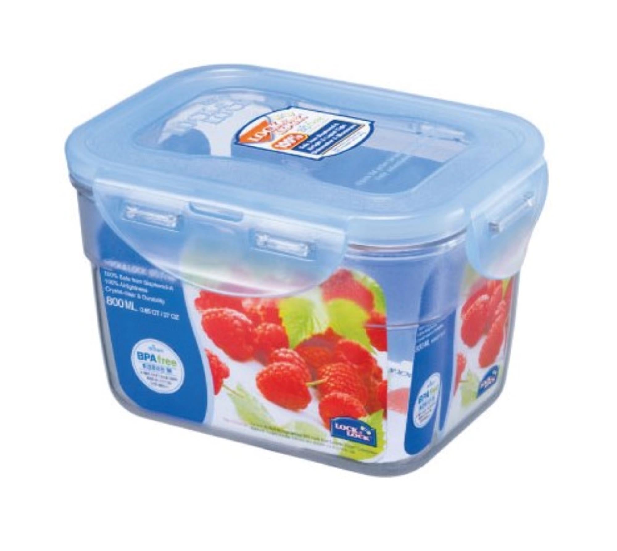 Stapelbare 0,8L Lock&Lock Vorratsdose aus BPA-freiem Tritan, luftdicht, kratzfest, spülmaschinenfest, ideal für Küche.