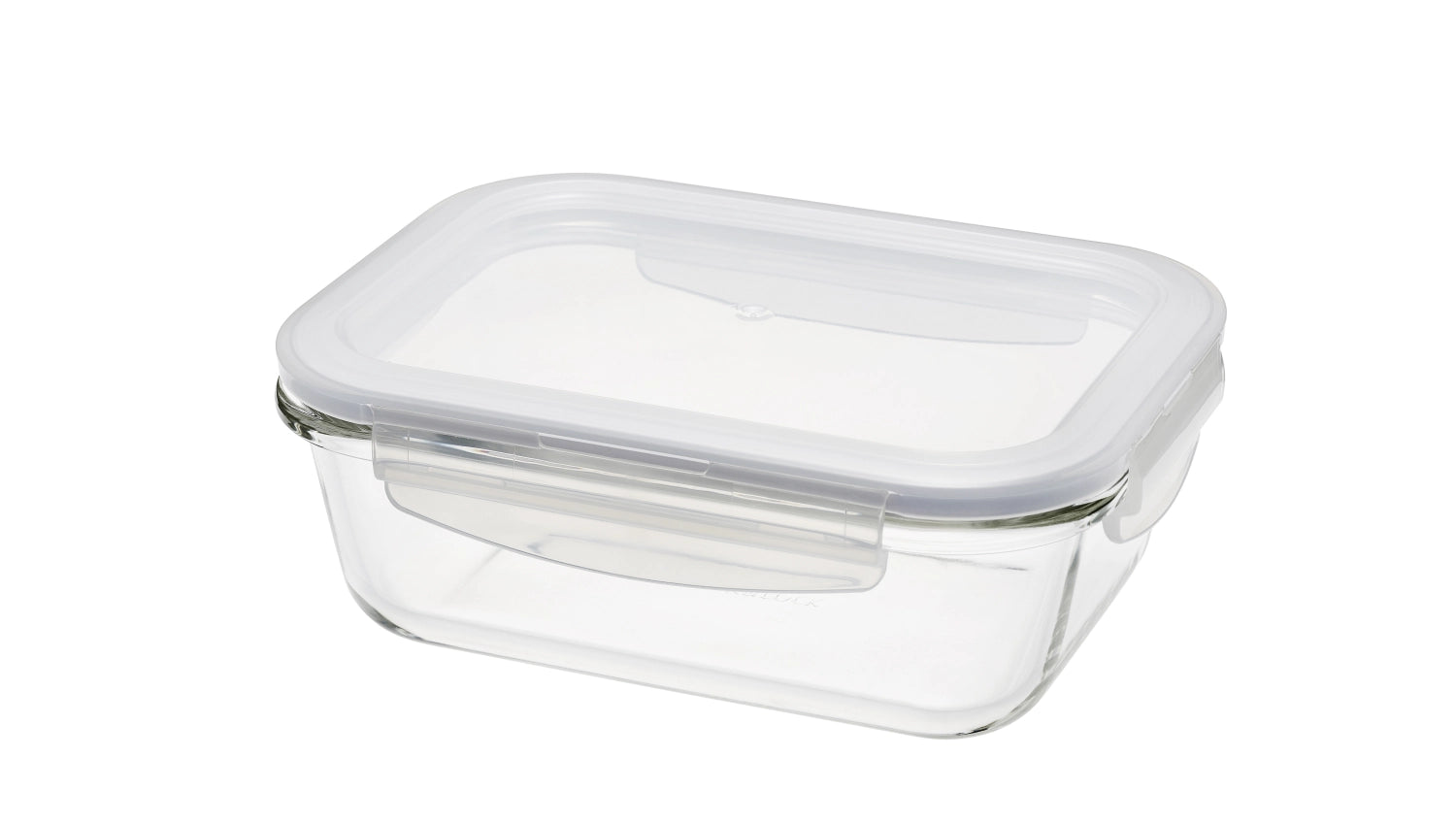 Récipient en verre au four avec couvercle rectangulaire 0,63lt