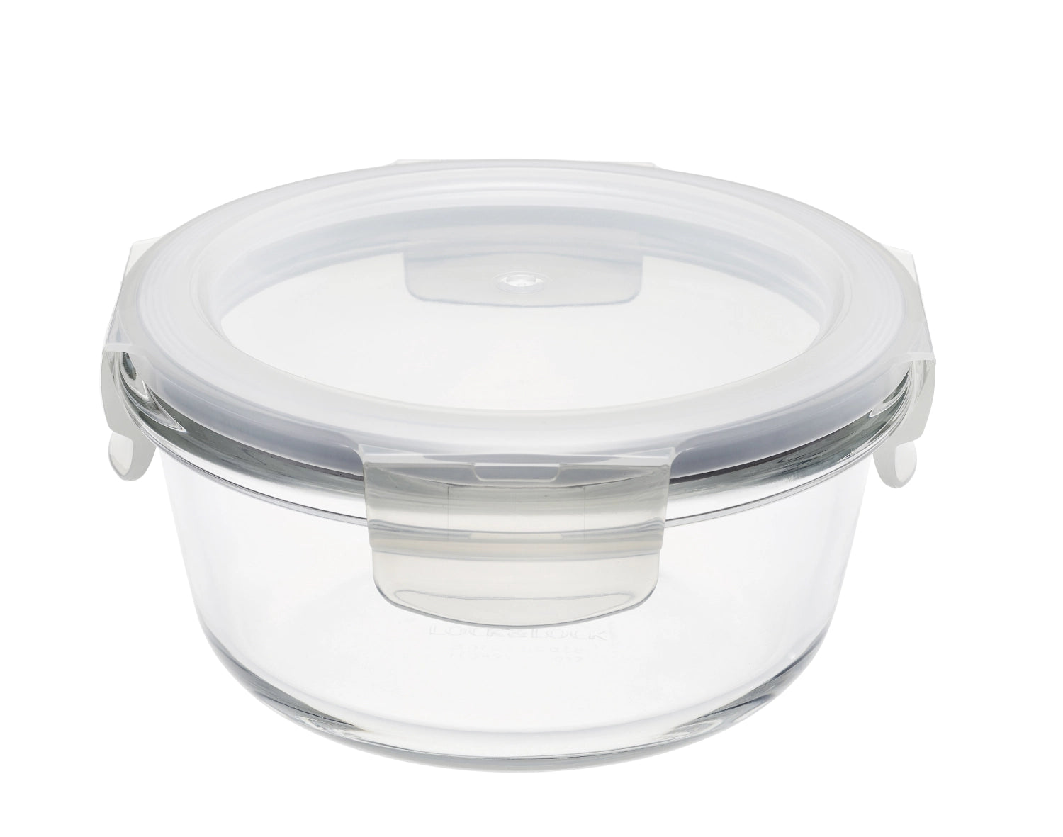 Ofenglasbehälter mit Deckel rund 0.38lt D10cm H6.5cm in Transparent präsentiert im Onlineshop von KAQTU Design AG. Auflaufform ist von Lock&Lock