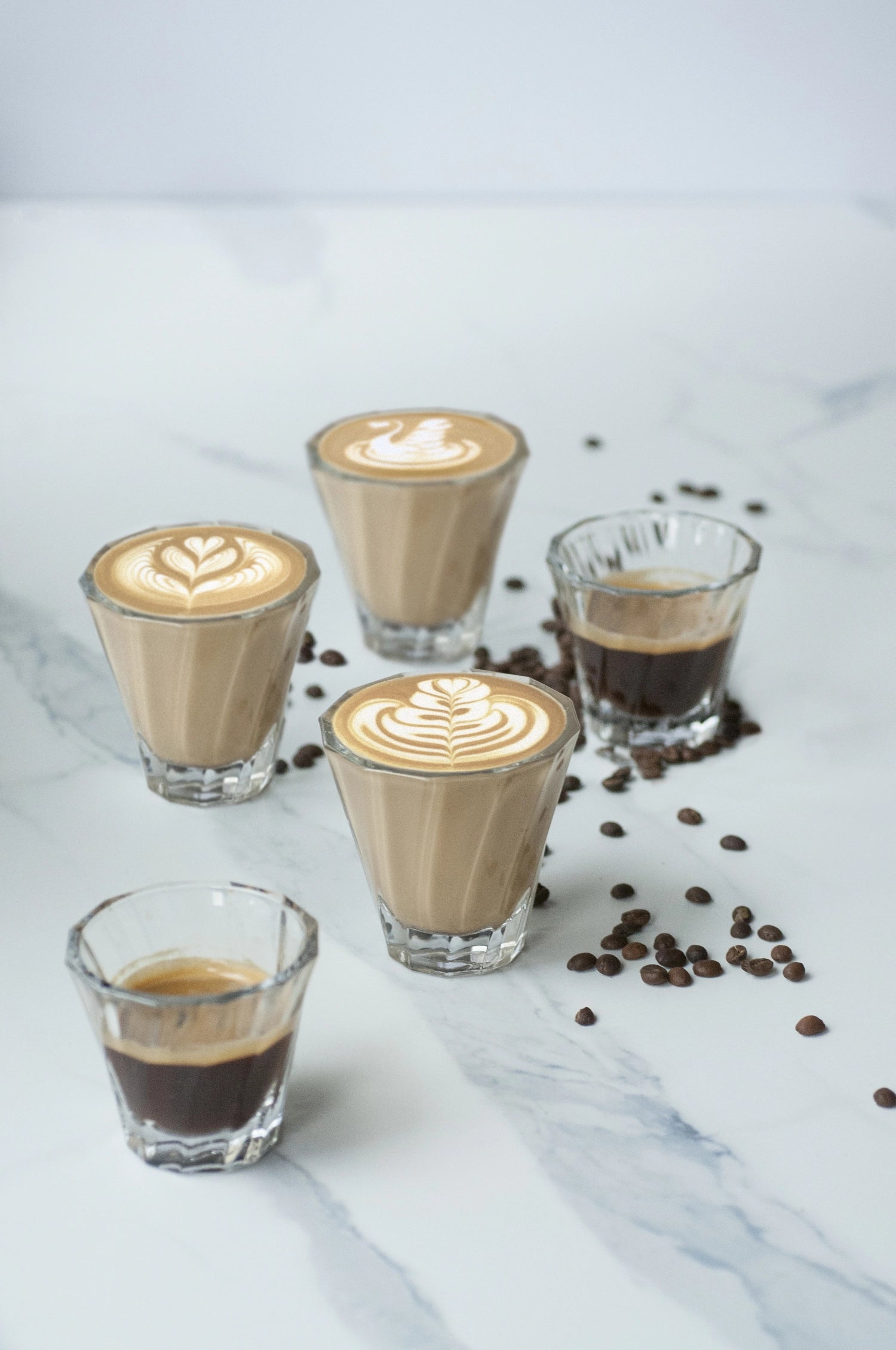 Verre cappuccino torsadé