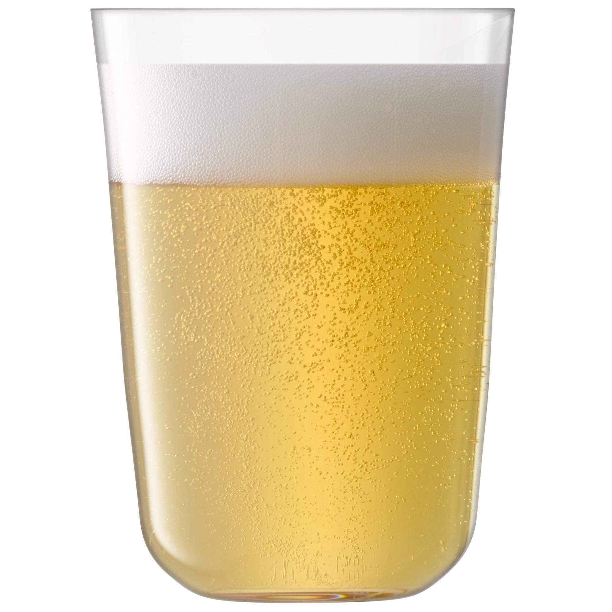 Elegante 4er Set Arc Becher (550ml) von LSA: Hochwertiges, klares Glas für stilvolle Tischdekoration und vielseitige Getränke.