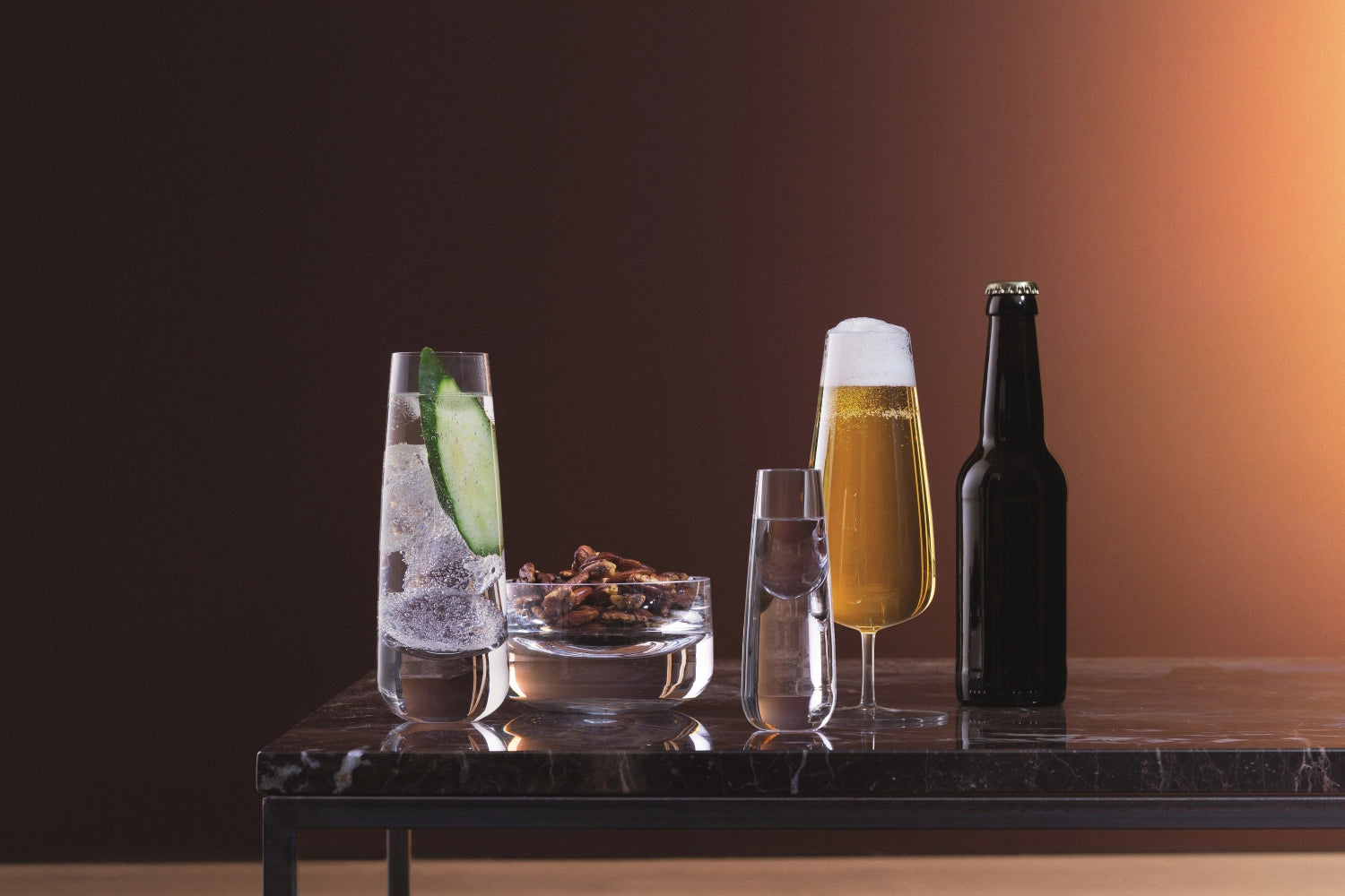 2 set di colture a barra long Drinklas 310 ml Clear