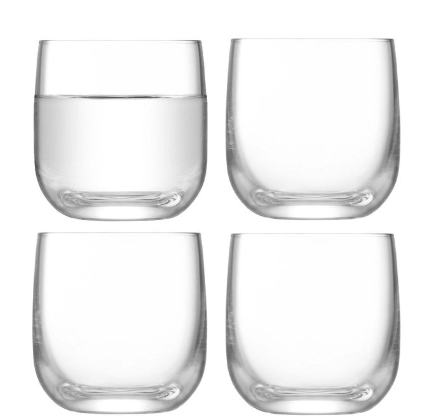 4er Set Borough Shot Glass 75ml Clear - KAQTU Design