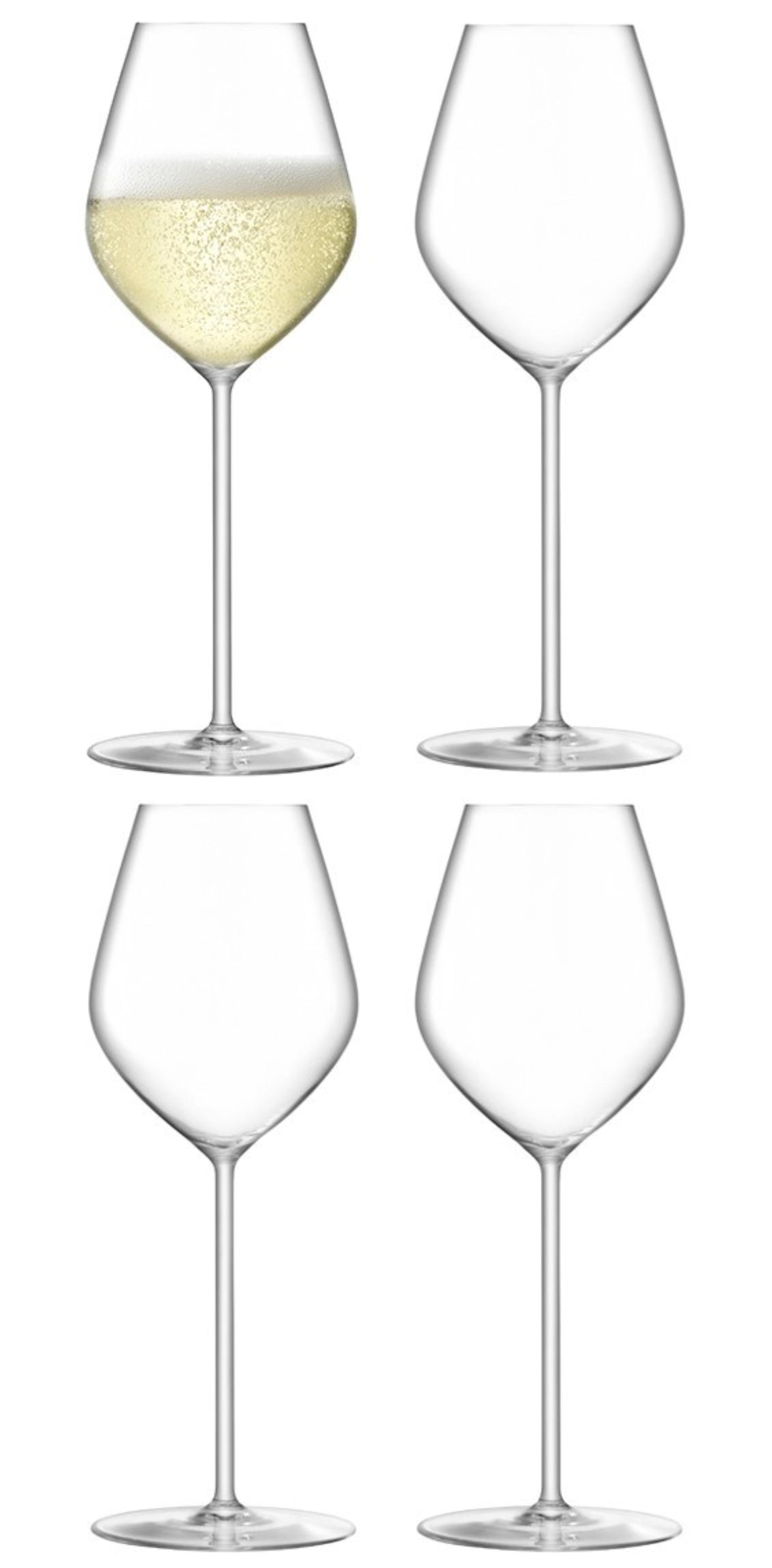 Entdecken Sie das 4er Set Borough Champ.tulpen 285ml von LSA – stilvolle Kristallgläser für Wein- und Sektliebhaber. Perfekt für jeden Anlass!