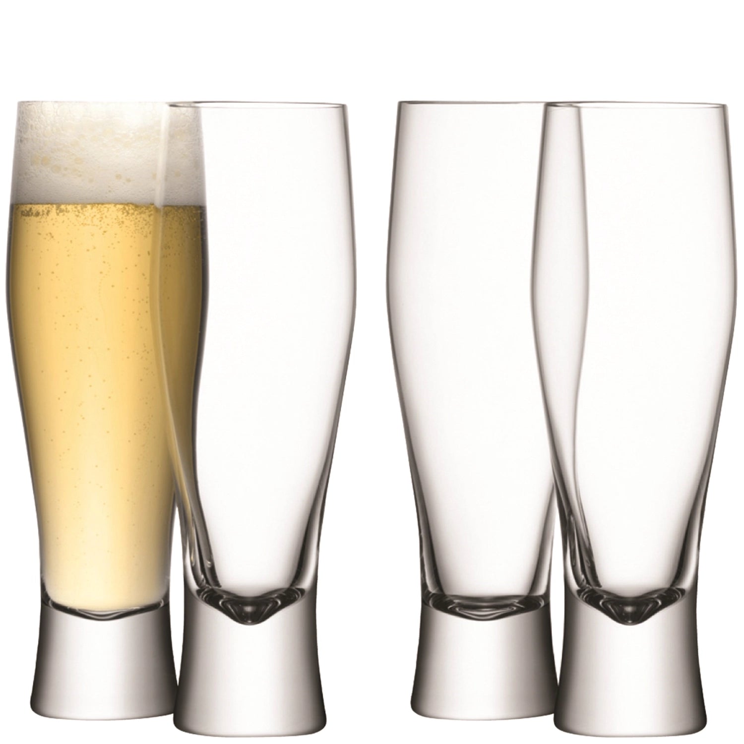 Lot de 4 verres à bar pilsner 400 ml - transparents