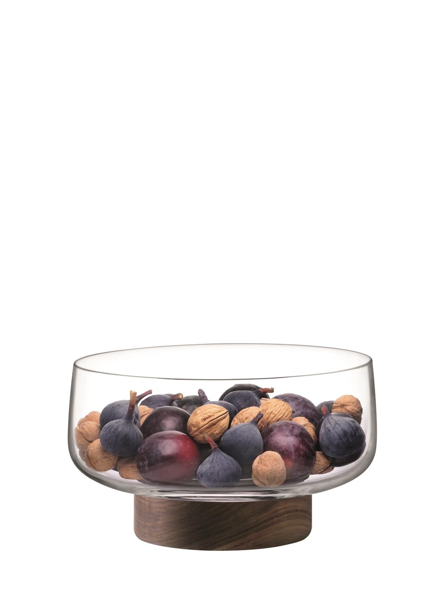 City bowl walnut coaster Ø30cm clear
