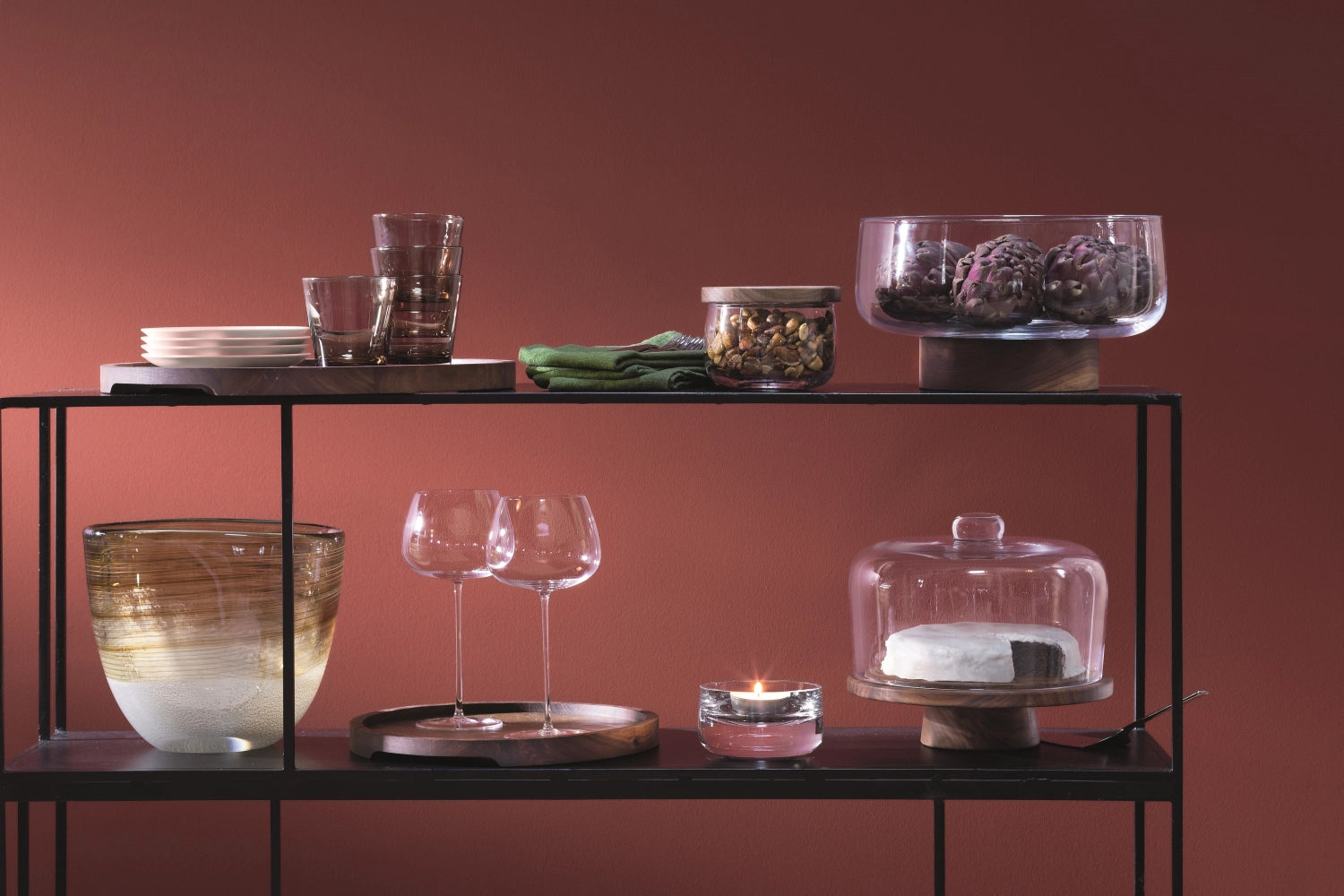 City Cloche Nussbaum parte inferiore Ø26 cm H22cm Clear