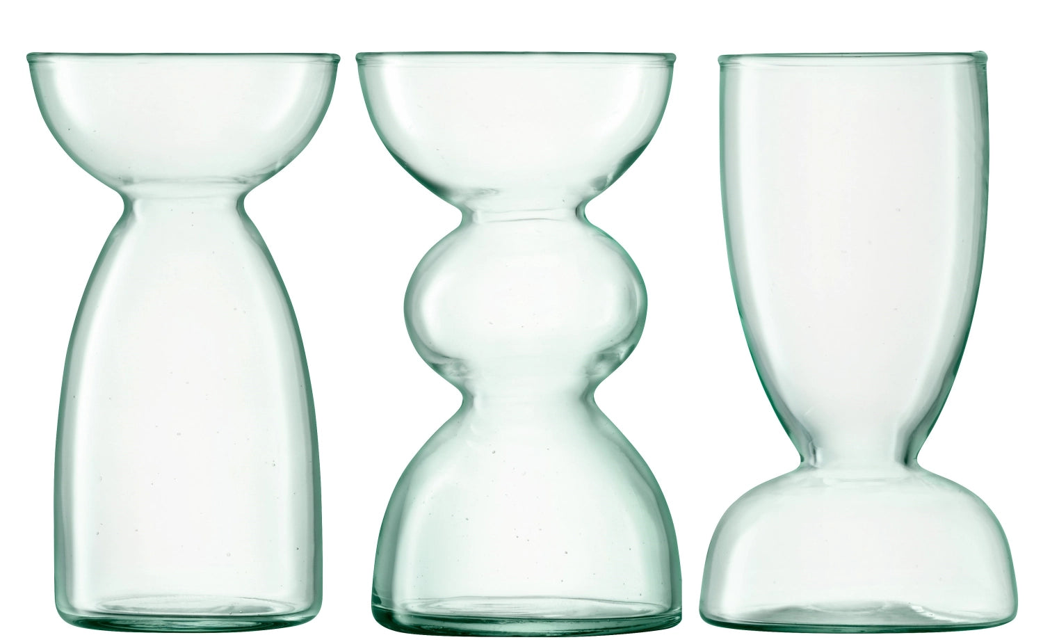 Canopy Trio Vase Set H13cm recy. Optik - KAQTU Design