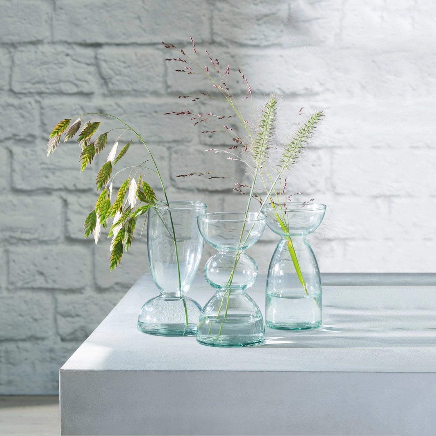 Canopy Trio Vase Set H13cm recy. Optik - KAQTU Design