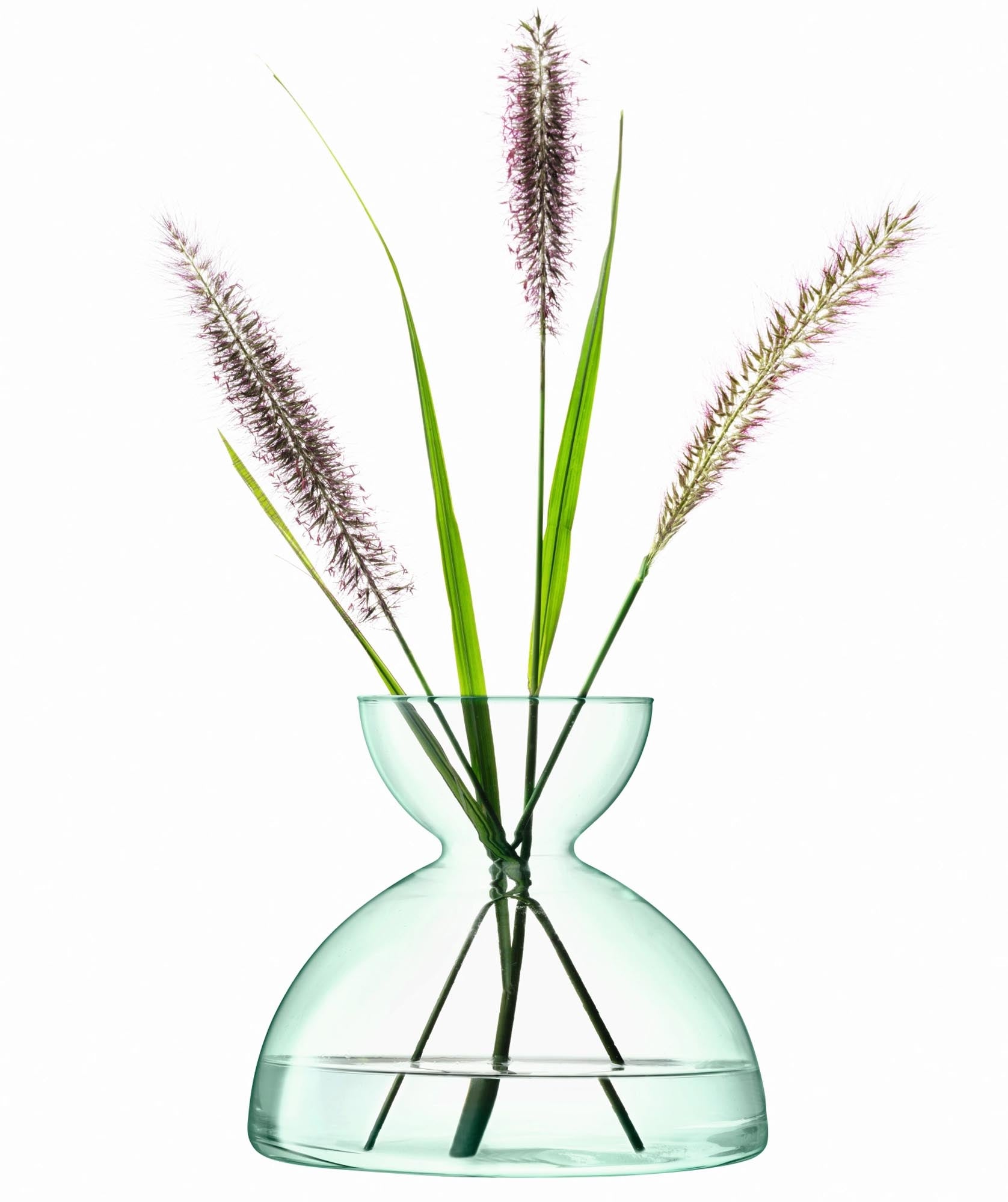 Elegante Canopy Vase H9.5cm von LSA International, aus hochwertigem recyceltem Glas. Perfekt für kreative Blumenarrangements und nachhaltige Dekoration.