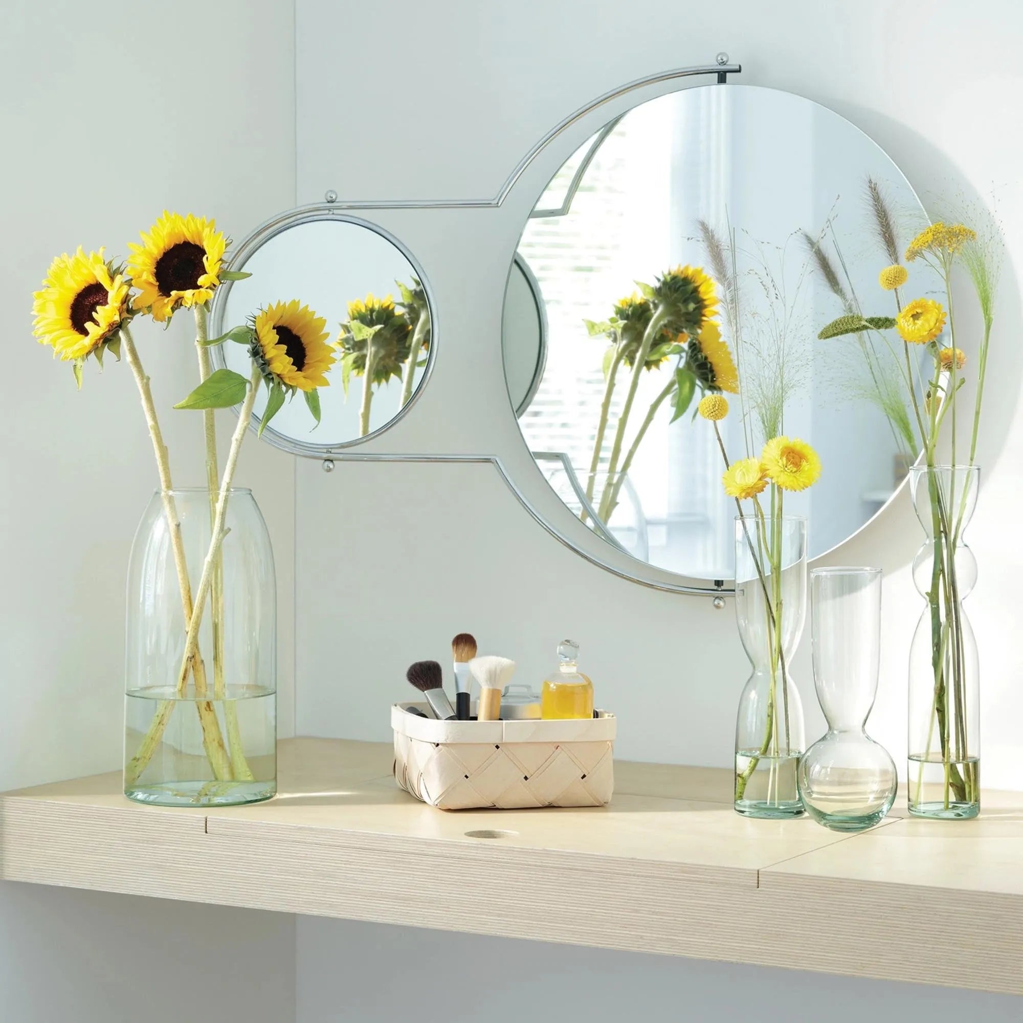 Stilvolles LSA Trio: Vasen aus recyceltem Glas in 3 Höhen.
