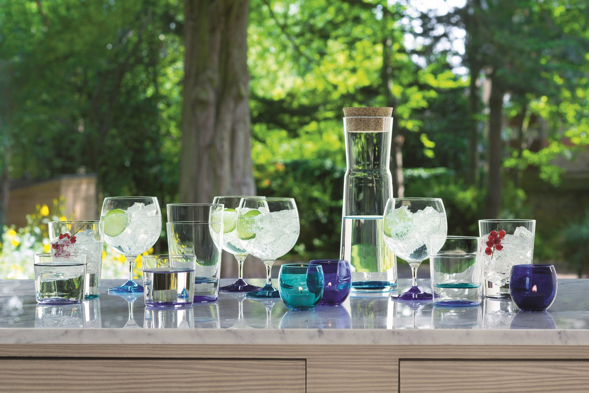 4er Set Coro Becher 310ml in Blau präsentiert im Onlineshop von KAQTU Design AG. Glas ist von LSA