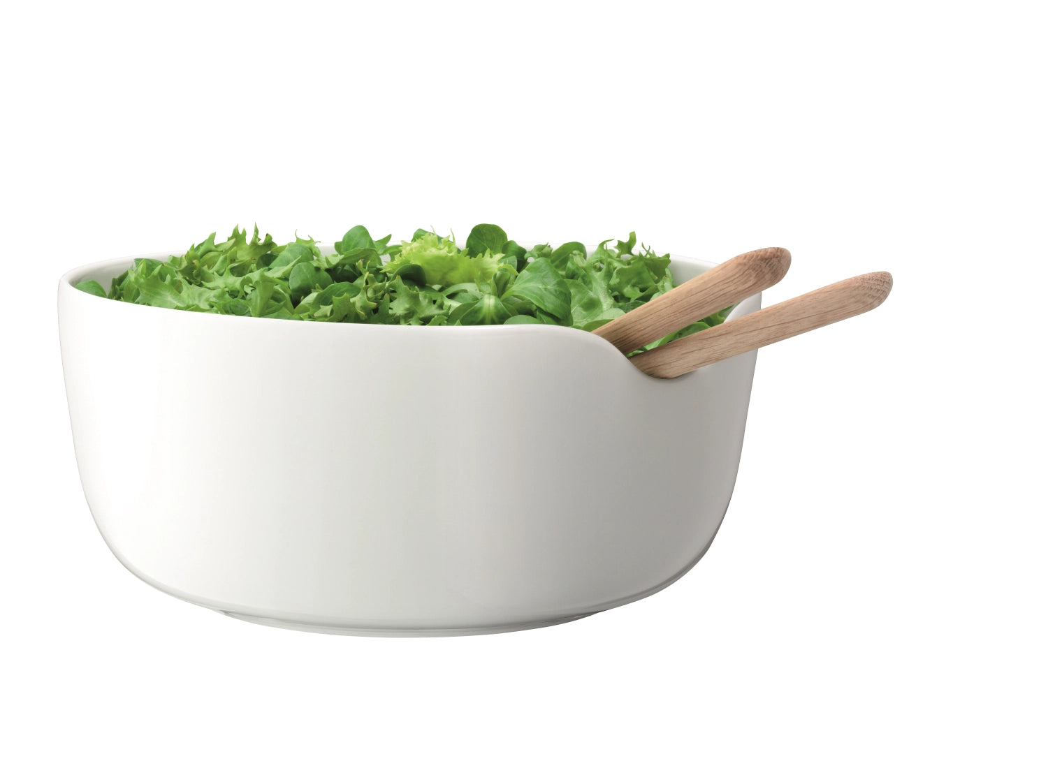 Dine Salatschüssel mit Eichen-Besteck Ø24cm - KAQTU Design