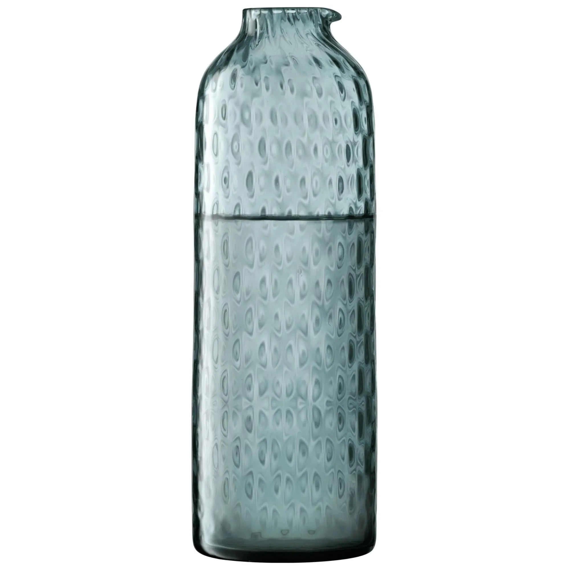 Handgefertigte LSA Karaffe 1L in Wasserblau für stilvolles Servieren.