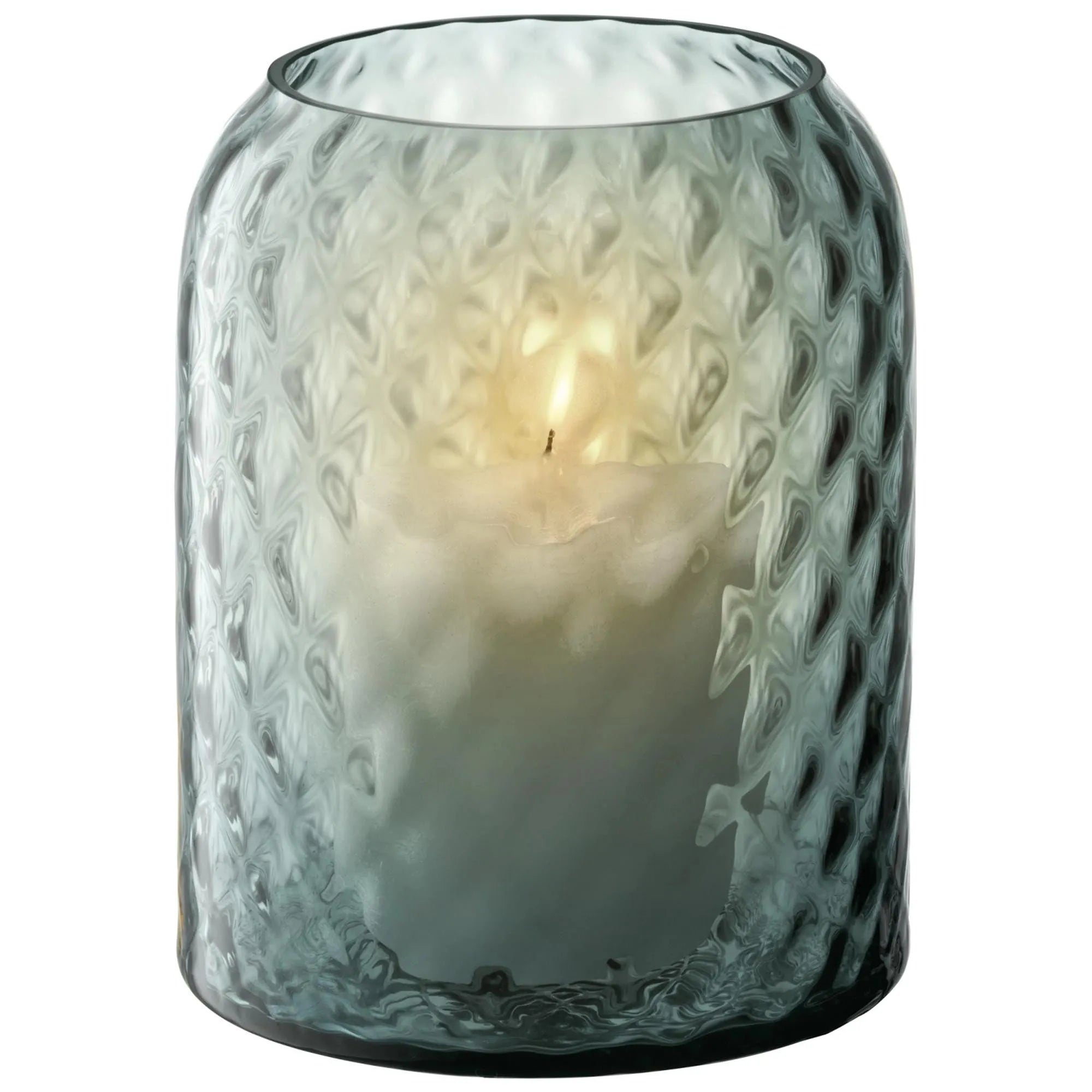 Stilvolle LSA Dapple Vase Laterne, 16cm, in zartem Wasserblau.
