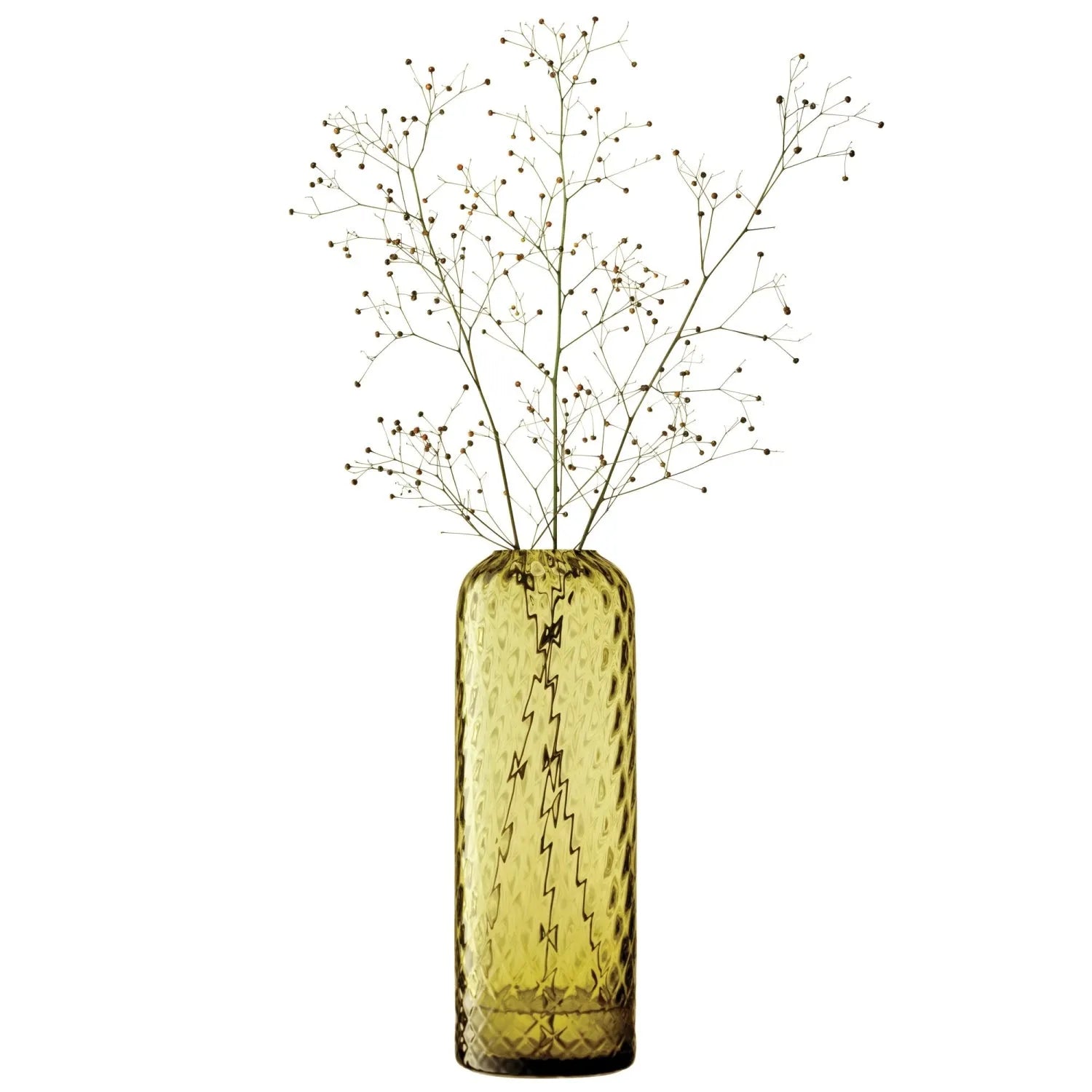 Handgefertigte LSA Dapple Vase in Waldgrün, 26.5 cm, einzigartig.