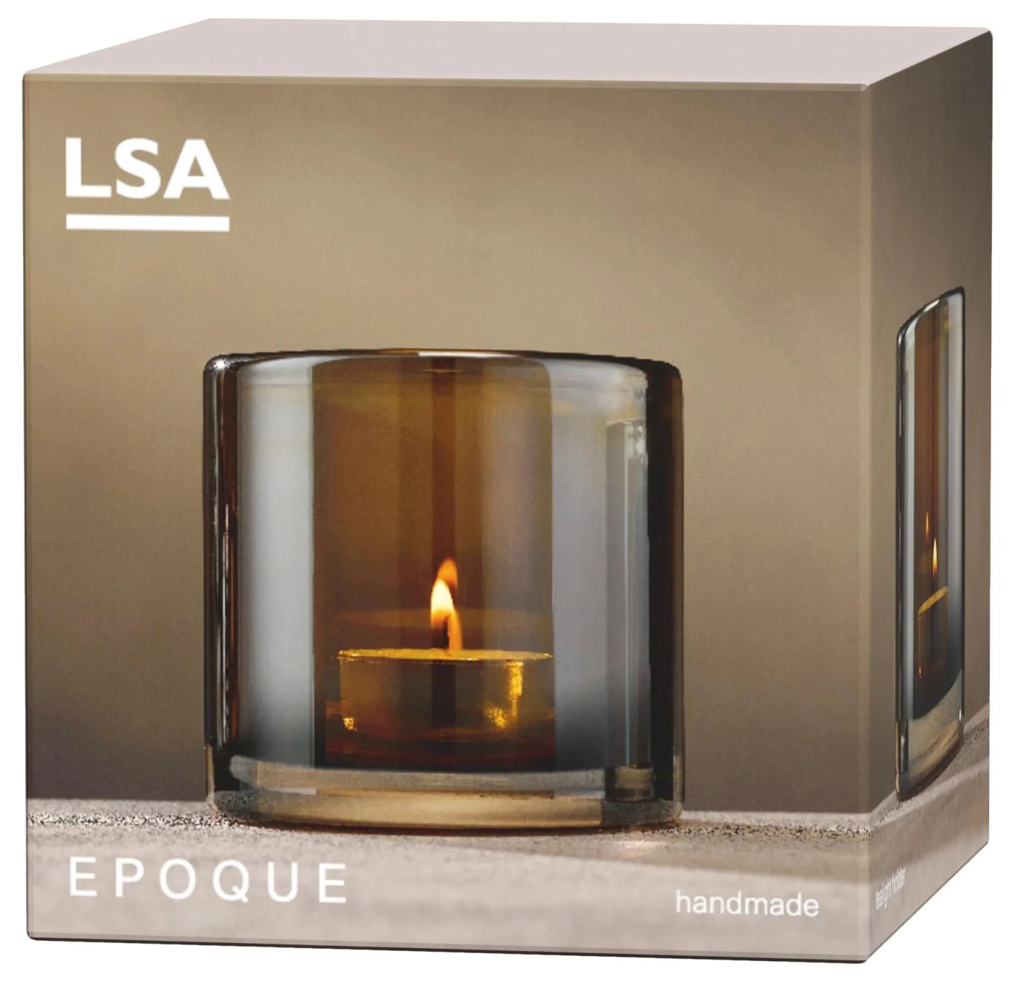 Epoque Teelichthalter: Luxuriöses Design in schimmerndem Bernstein.