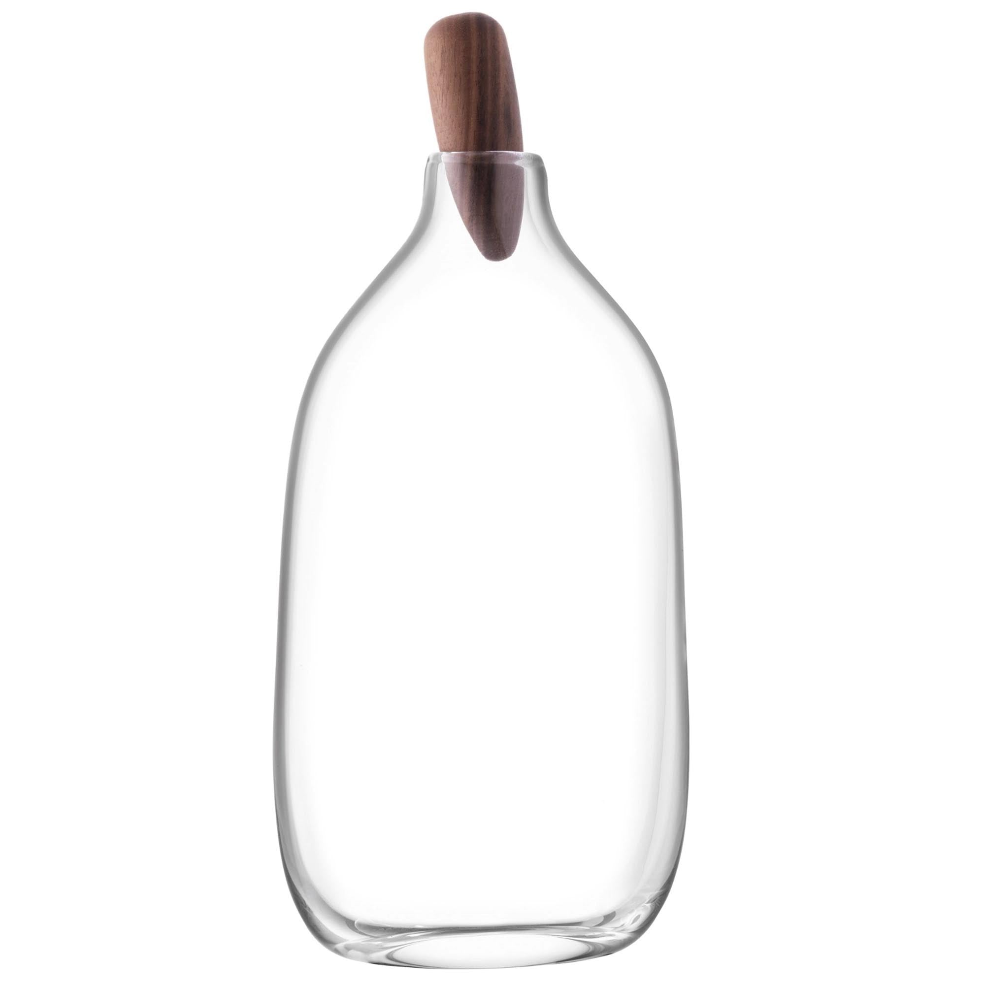 Eleganter LSA Float Dekanter 1.4L mit Walnuss-Stopper für Weinkenner.