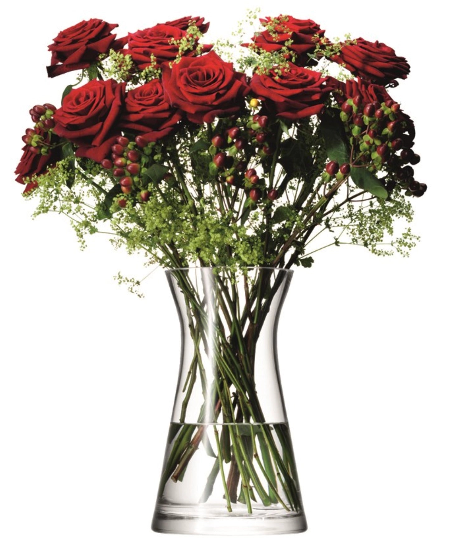 Flower Vase für gemischte Blumensträusse H29cm - klar - KAQTU Design