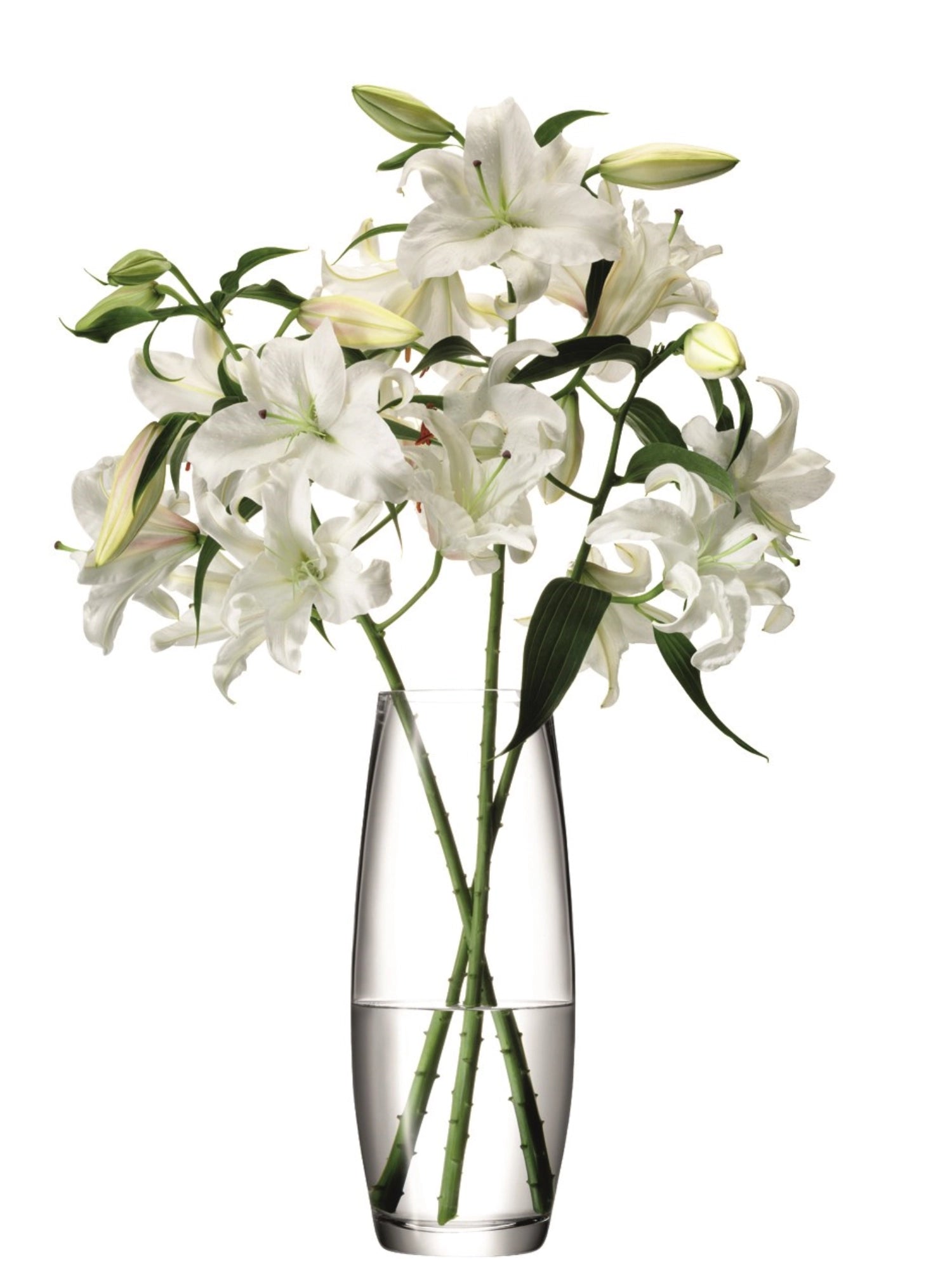 Flower Vase für lange Blumen H41cm - klar - KAQTU Design