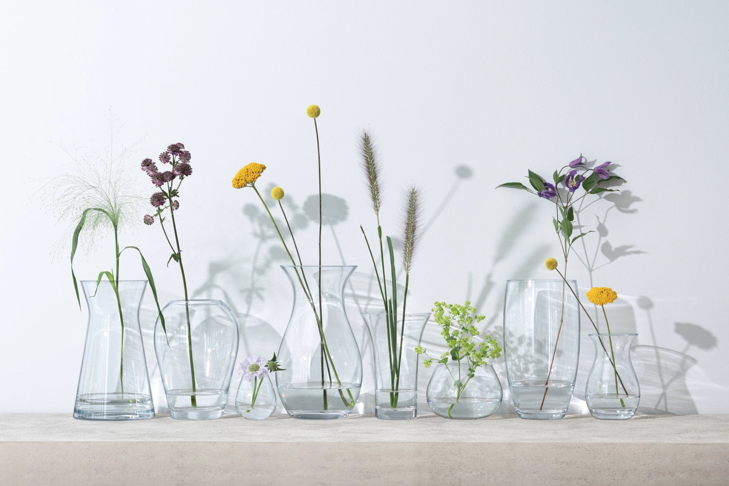 Flower Mini Tisch Vase H9.5cm - klar - KAQTU Design