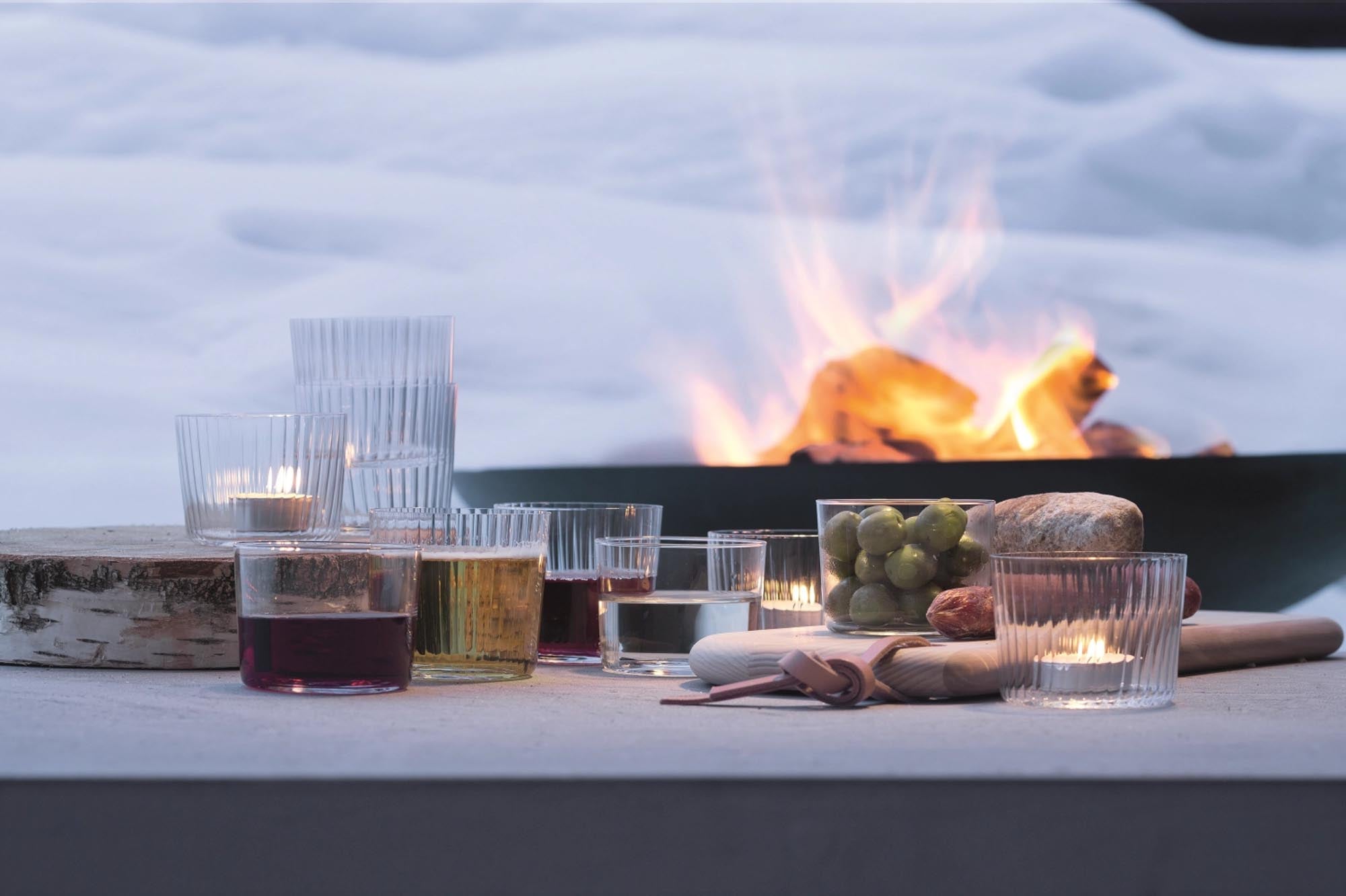 Gio Becher 220ml von LSA: Zeitloses Design im 4er Set, klar.