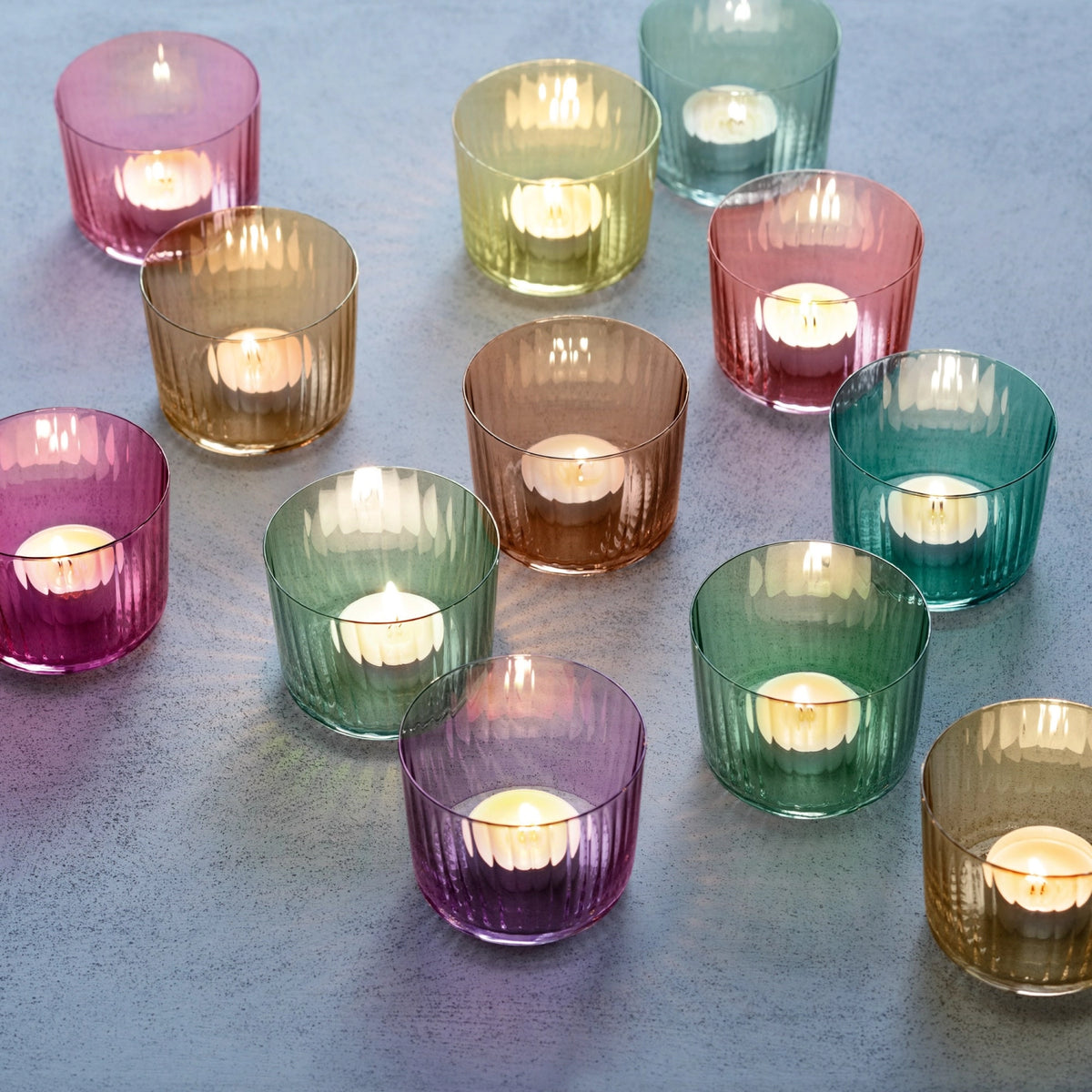 4er Set Gems Teelichthalter H6cm Granat assort. in Violett präsentiert im Onlineshop von KAQTU Design AG. Teelichthalter ist von LSA