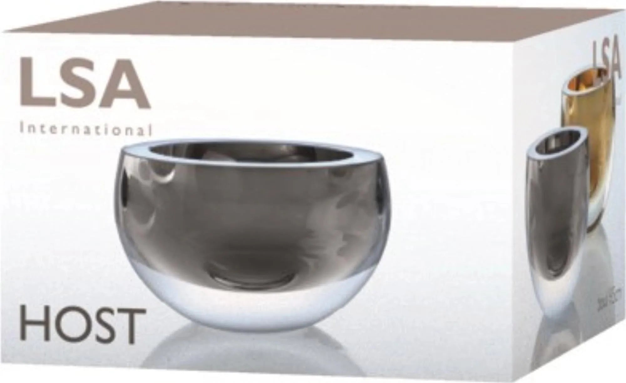 Exklusive LSA Host Schale Ø15cm in Platin für edle Tischdekoration.