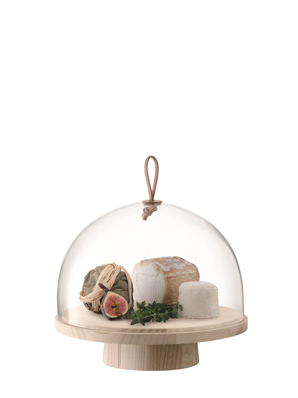 Ivalo Platte aus Esche  Haube Ø28cm H23cm klar in Beige präsentiert im Onlineshop von KAQTU Design AG. Platte ist von LSA