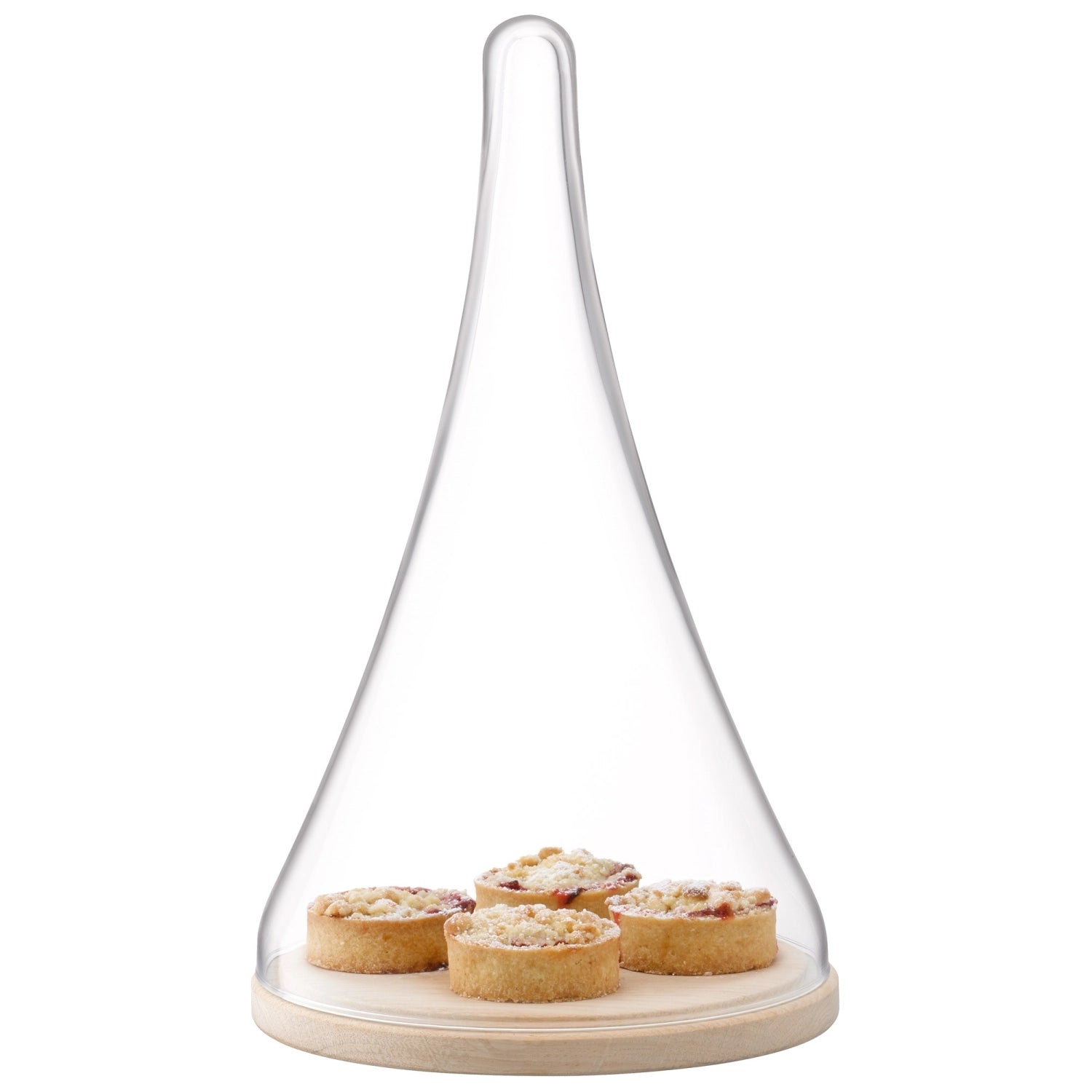 Cloche Dome plate oak Ø21cm H35.5cm