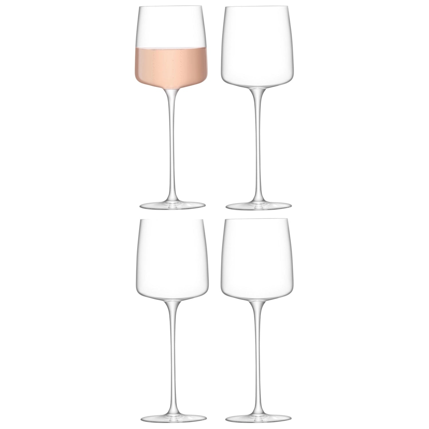 4er Set Metropolitan Wein Glas 350ml klar - KAQTU Design