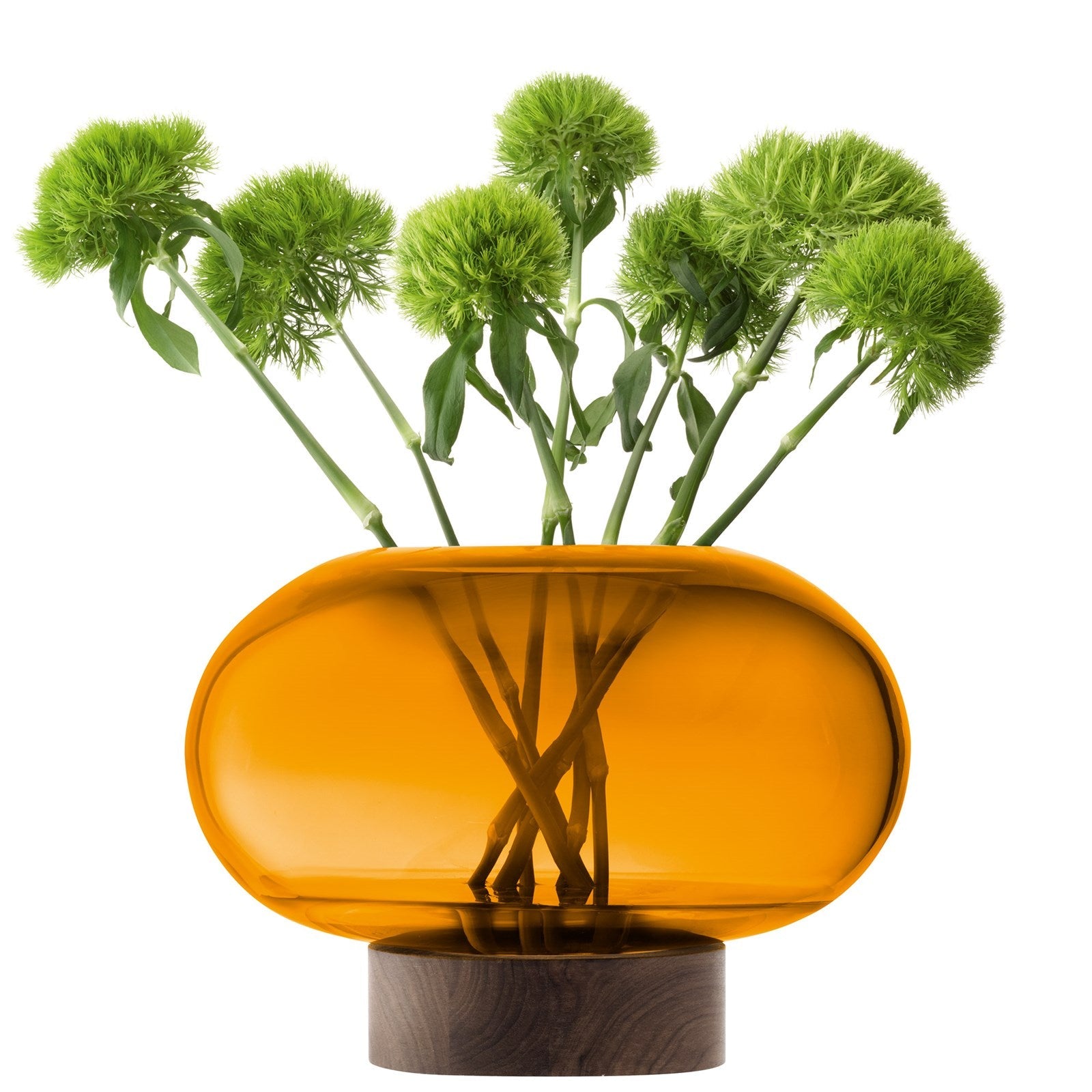 Elegante LSA Vase: Bernstein & Walnuss, Ø28cm, H19.5cm, zeitlos.